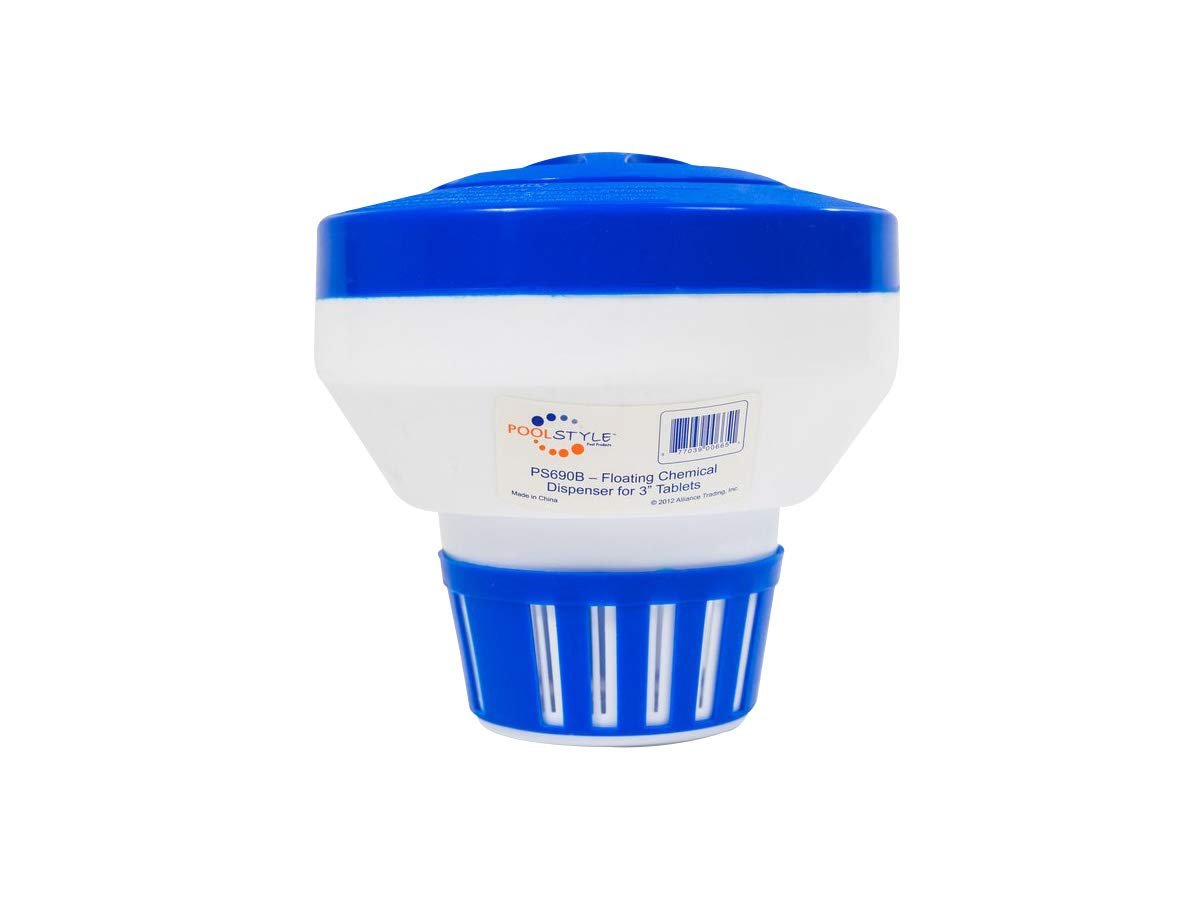 Pool Style PS690 Chemical Dispenser for 3" Tablets Blue amp; White