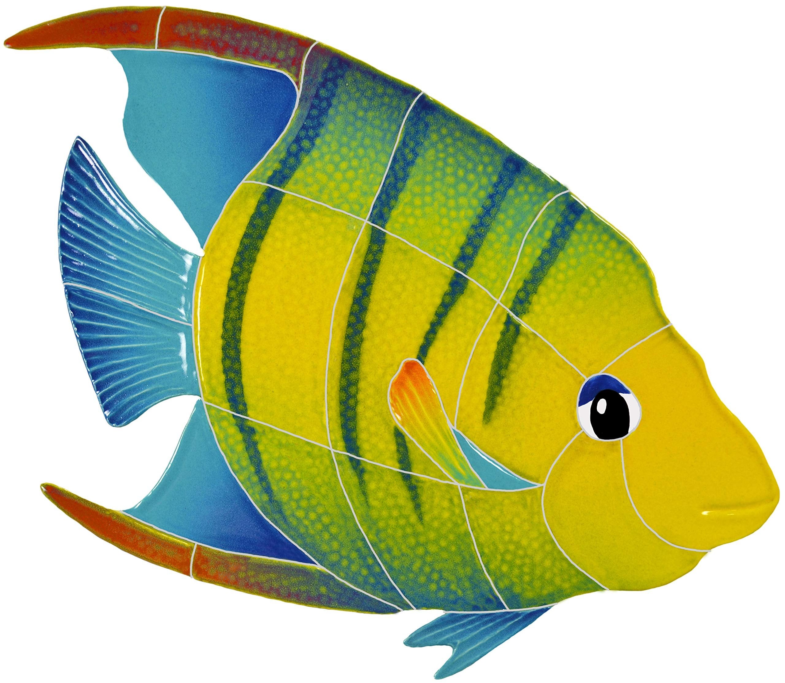 Banded Angel Fish Ceramic Swimming Pool Mosaic (9" x 10" Right)