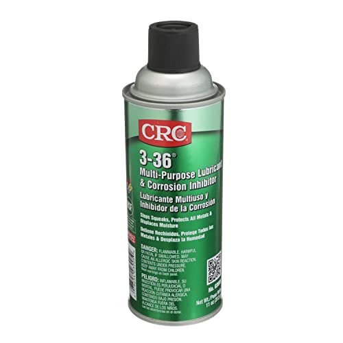CRC 3-36 Multipurpose Lubricant & Corrosion Inhibitor 03005 – 11 Wt Oz., Corrosion Protectant Spray w/ Petroleum Base for Metal Equipment