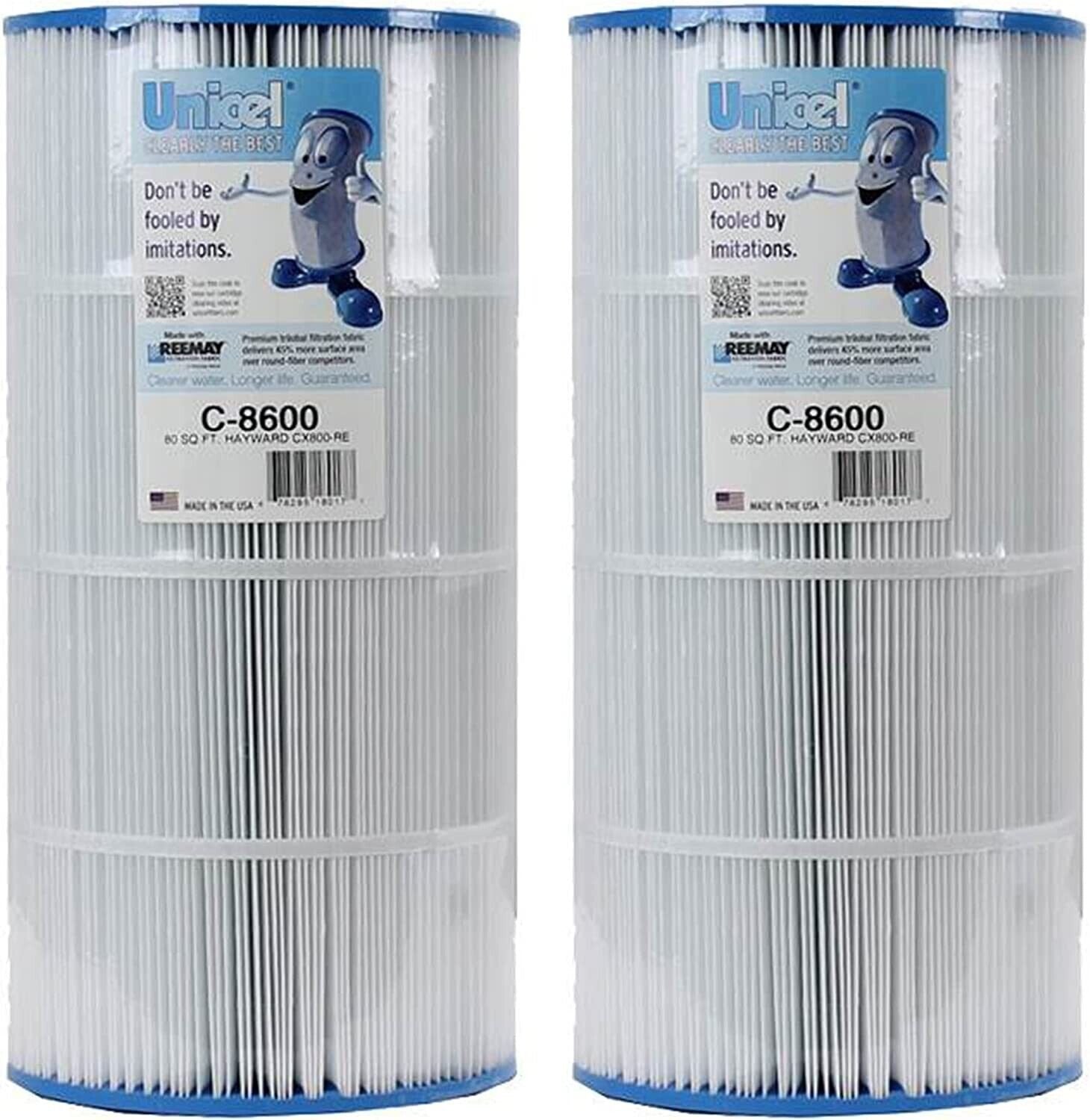 Unicel C-8600 Filter Cartridges Hayward Star Clear II C1500 CX800RE PA80 (2Pack)