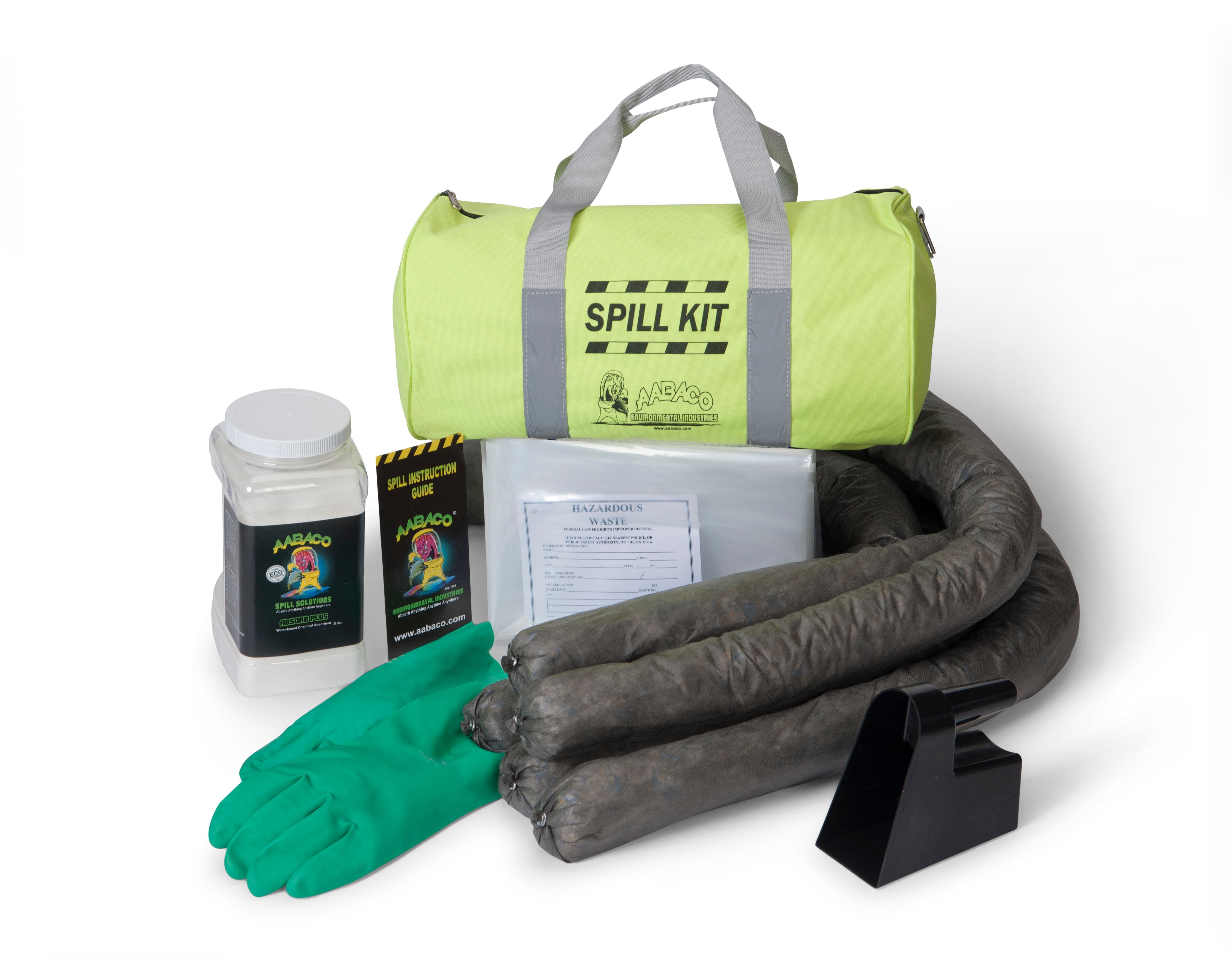 AABACO CHEMICAL ONLY SPILL KIT IN HIGH VIZ DUFFEL BAG – 130 GALLONS