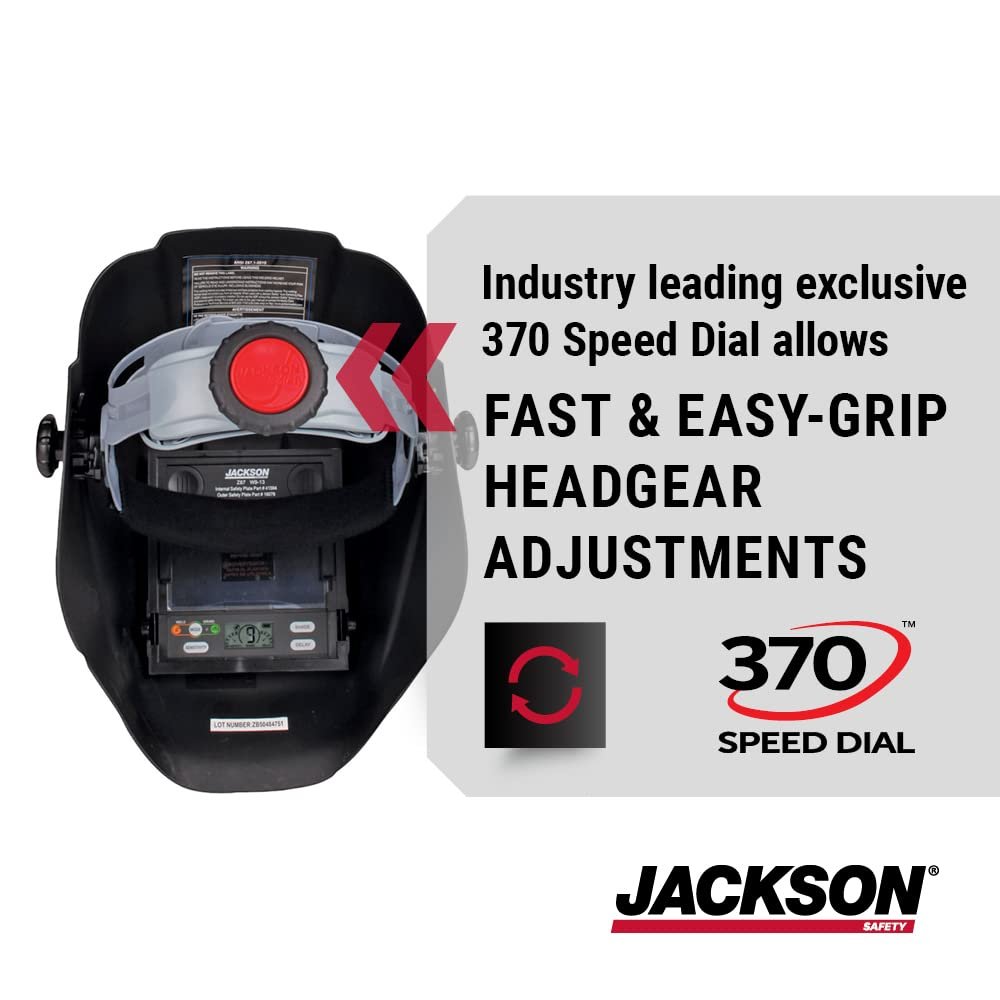 Jackson Safety HLX 100 Welding Hood - Ultra Lightweight Auto Darkening Welding Helmet with Insight Digital Variable ADF - ANSI Z87.1