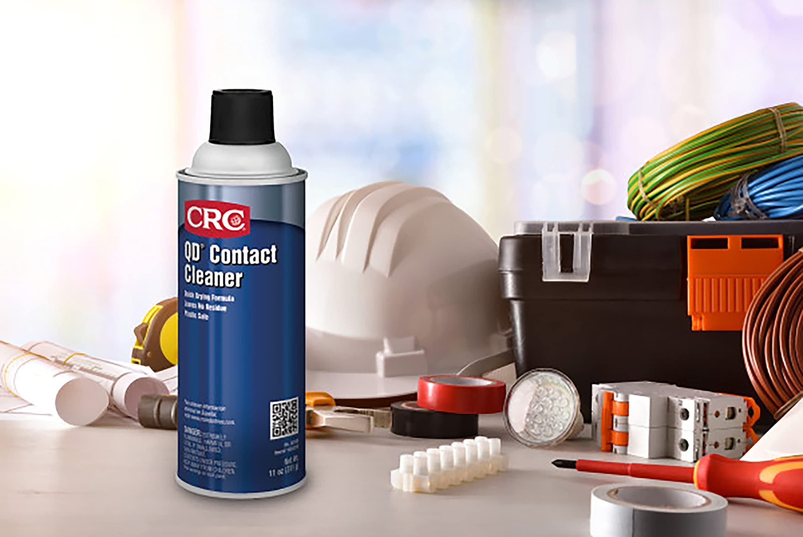 CRC QD Contact Cleaner, 11 Wt Oz, Industrial Strength, Quick Drying, No Residue, Plastic-Safe Electronics Cleaner, Safe For Sensitive Electronics, Aerosol Spray