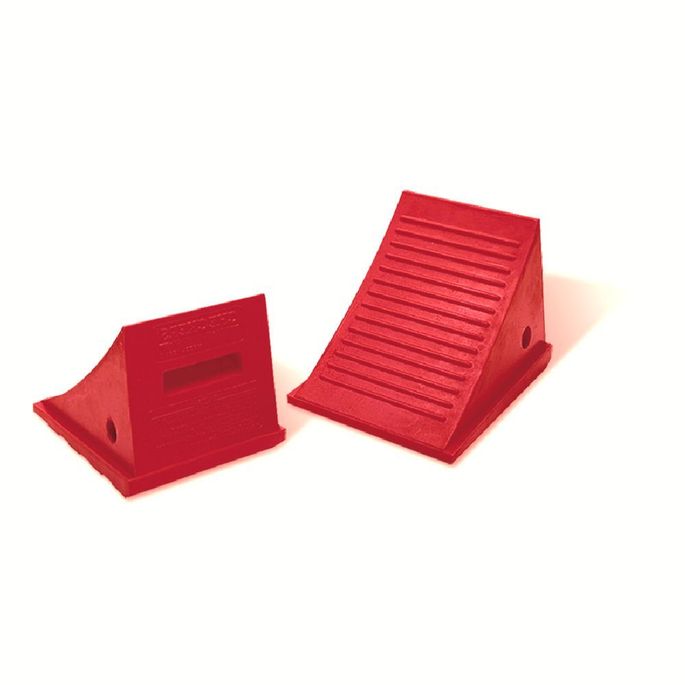 Checkers Industrial Safety Products Roadblock UC1500-6 Impact-Absorbing Urethane Industrial Wheel Chock, Orange, 6 lbs, 11" Length, 7.75" Width, 8" Height