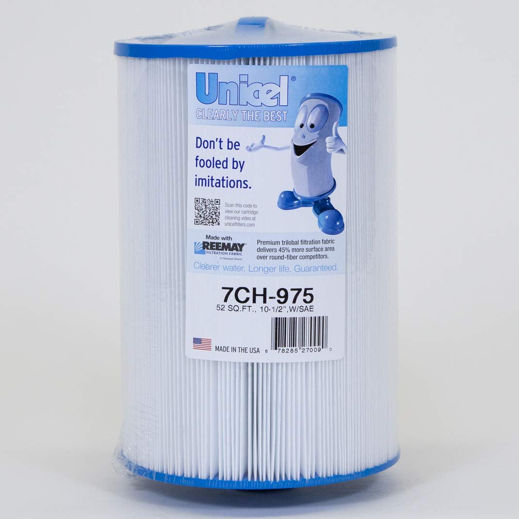 Unicel 7CH-975 Replacement Filter Cartridge for 75 Square Foot., 10-1/2", W/SAE Top Load, Dimension One Spas,White