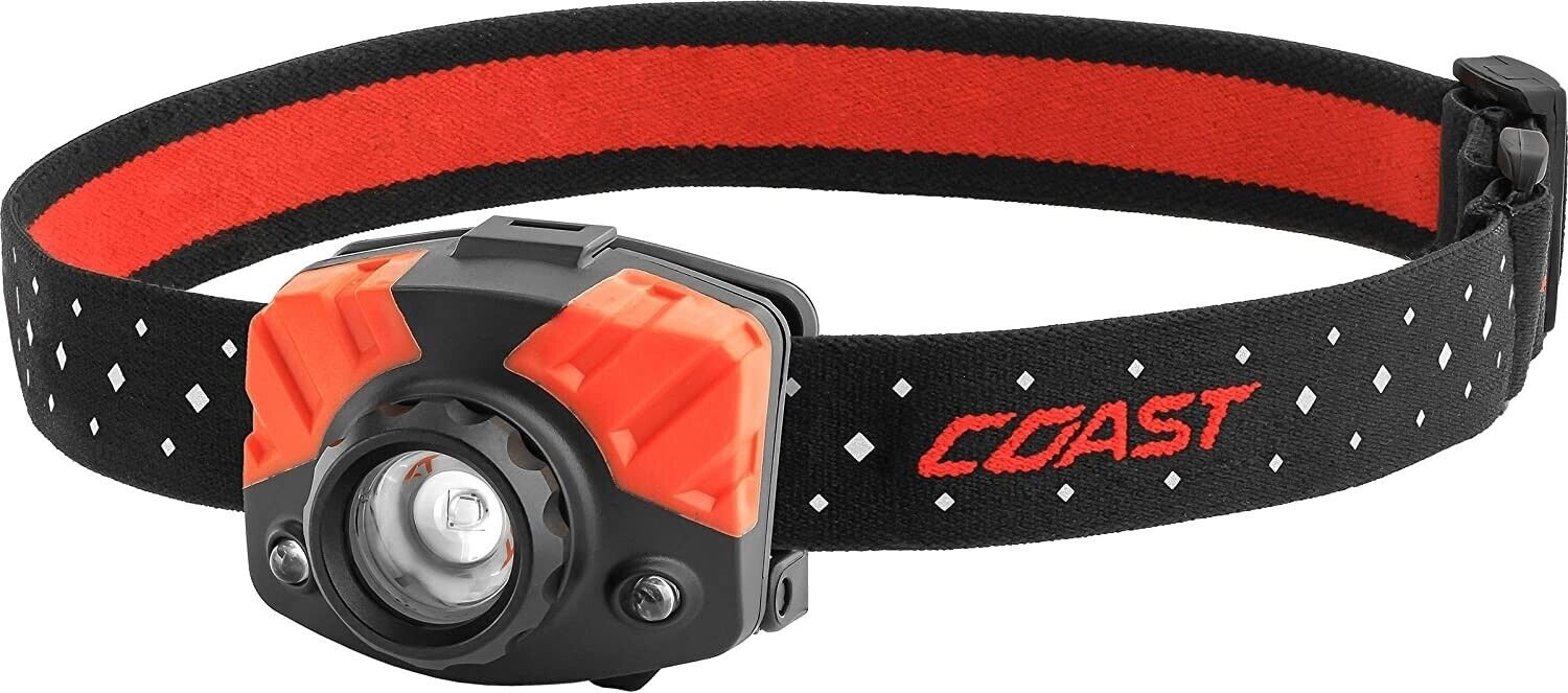 Coast® FL75R Rechargeable 530 Lumen Dual Color Twist Focus™ LED Headlamp, Black