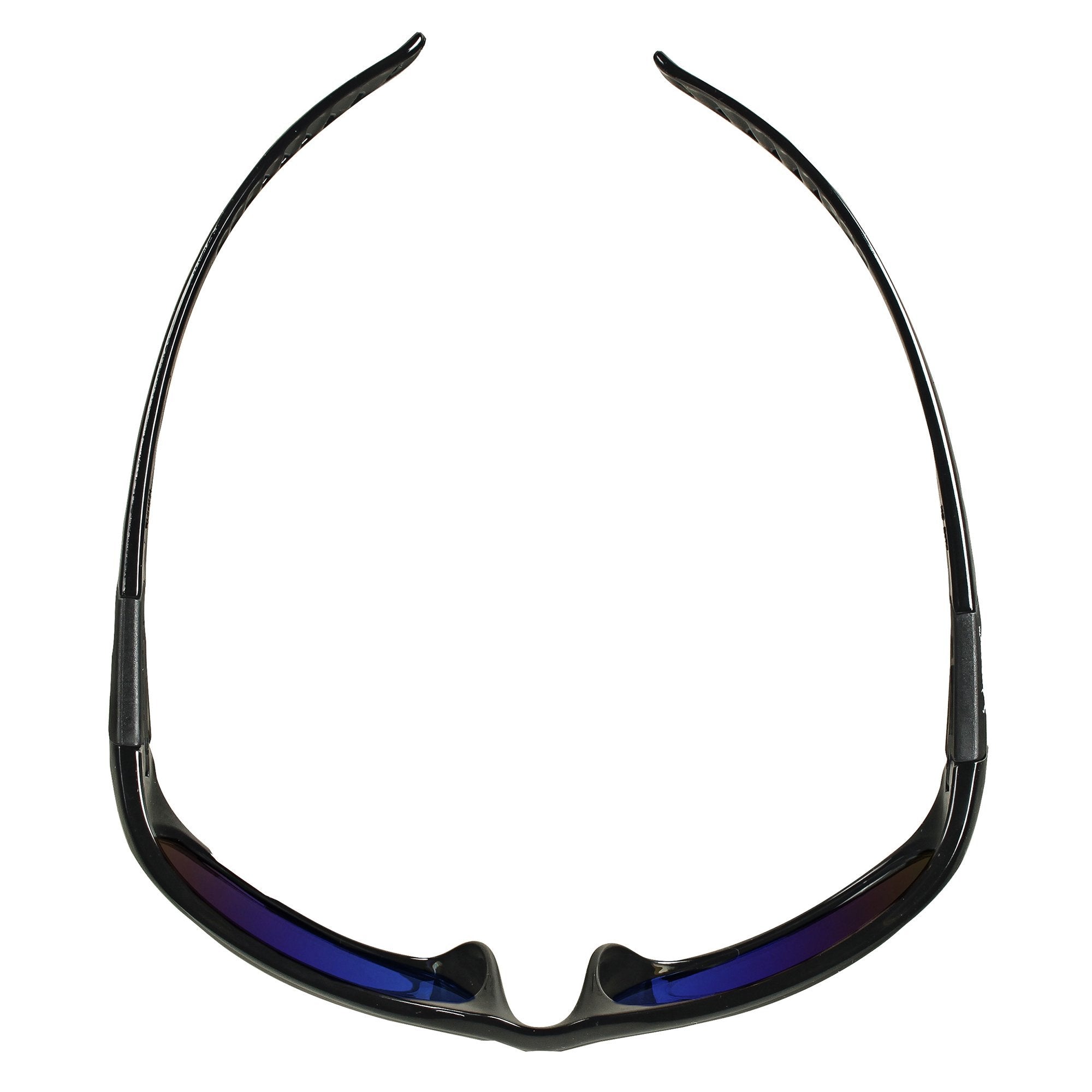KleenGuard V40 Hellraiser Safety Glasses (20543), Blue Mirror Lens with Black Frame, 12 Pairs / Case