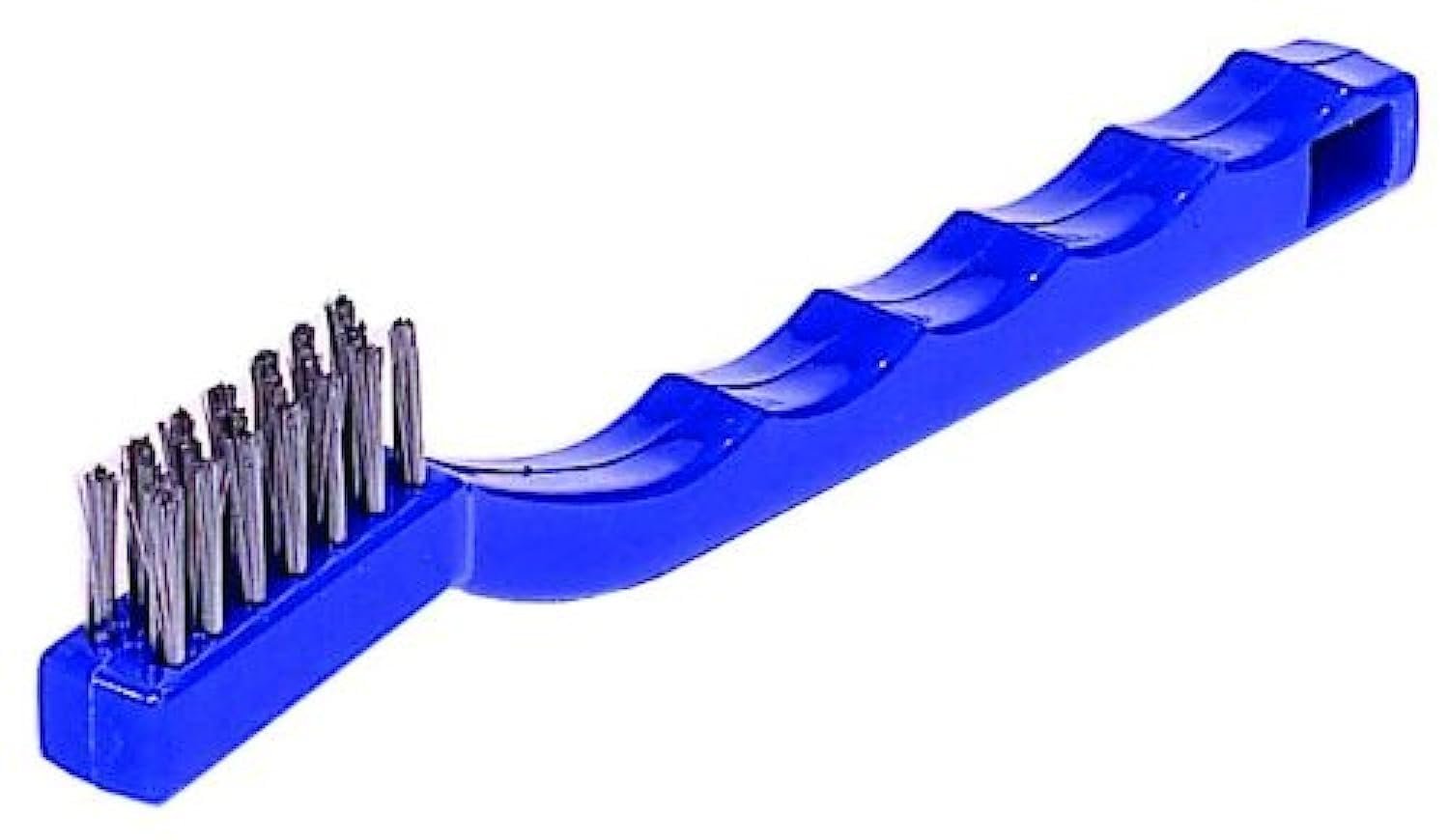 Weiler 44075 Small Hand Wire Scratch Brush, Stainless Steel Fill, Plastic Block, 3 X 7 Rows, Made in the USA