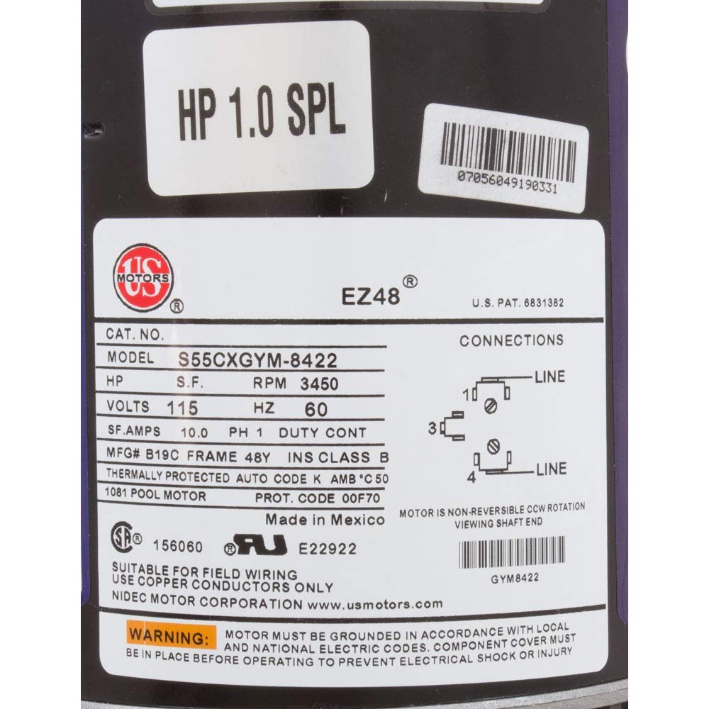 Waterway Plastics PH1100 Hi-Flo 1 hp Above Ground Pool Pump and Trap