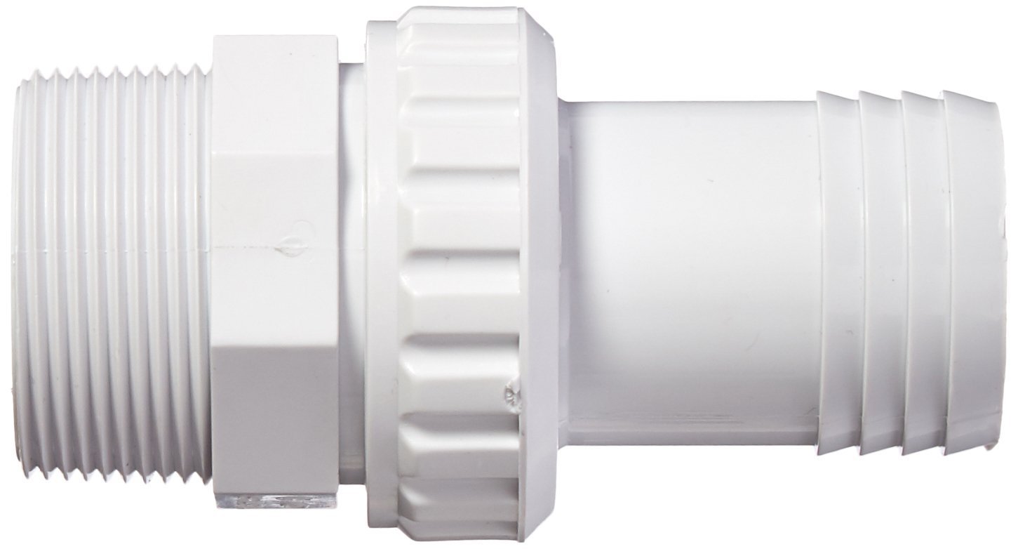 Hayward SP1493 1-1/2-Inch MIP White ABS Quick Disconnect Econo Union with 1-1/2-Inch Hose Barb