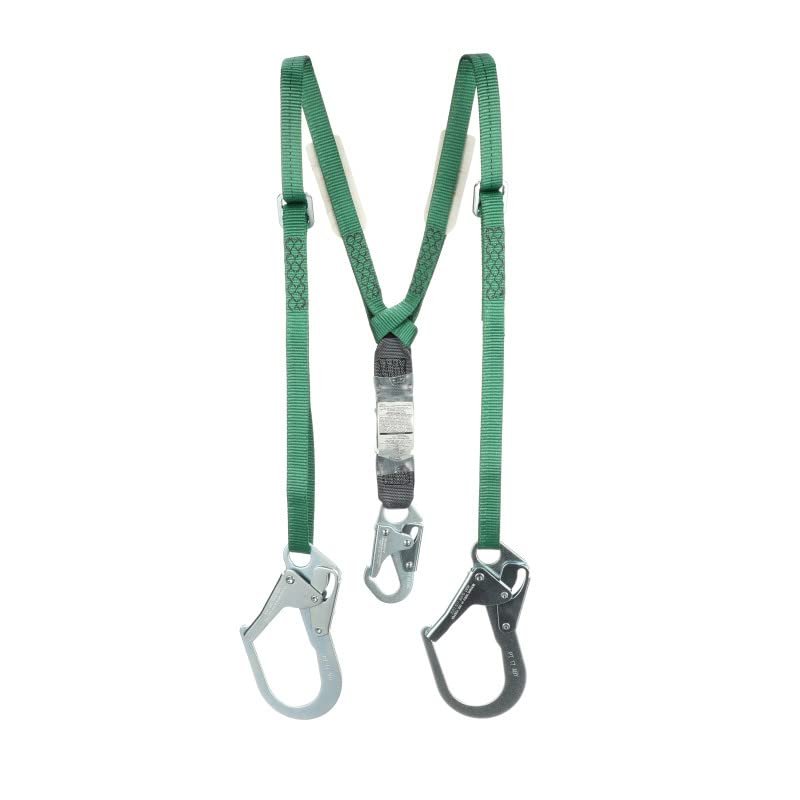 V-Series Standard Single-Leg Adjustable Energy Absorbing Lanyard, 6',36C Small snaphooks