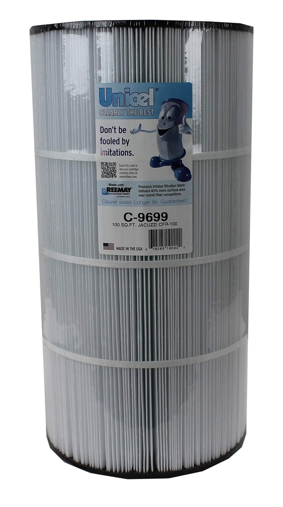 Unicel C-9699 100 Square Foot Media Replacement Pool Filter Cartridge with 194 Pleats, Compatible with Jacuzzi Brothers