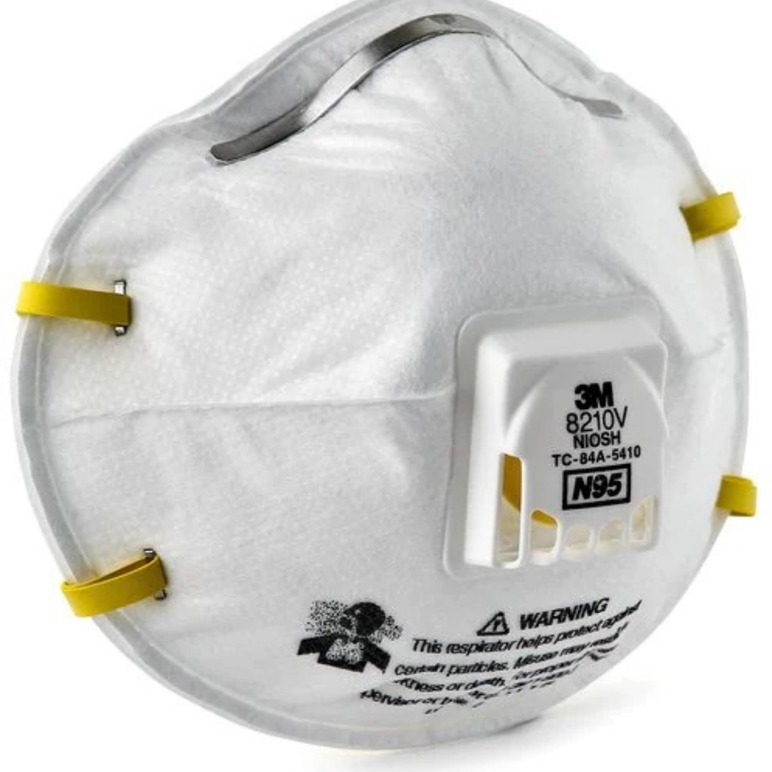 3M™ 8210V, WITH COOL FLOW VALVE, N95 - Half Facepiece, Non-Oil Filter, One Size 10PK