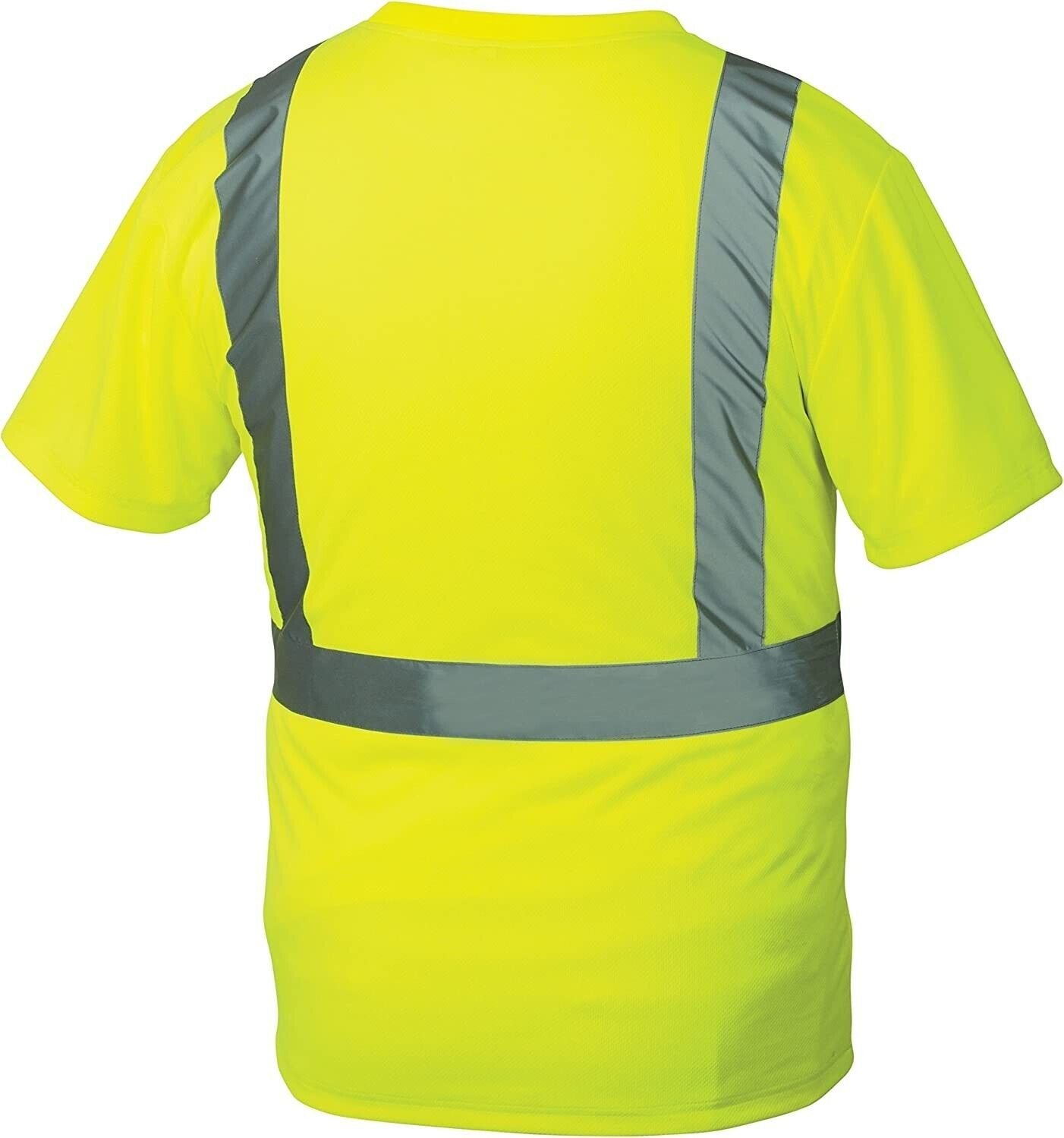 Pyramex RTS2110L Class 2 T-Shirt, Large, Hi-Vis Lime