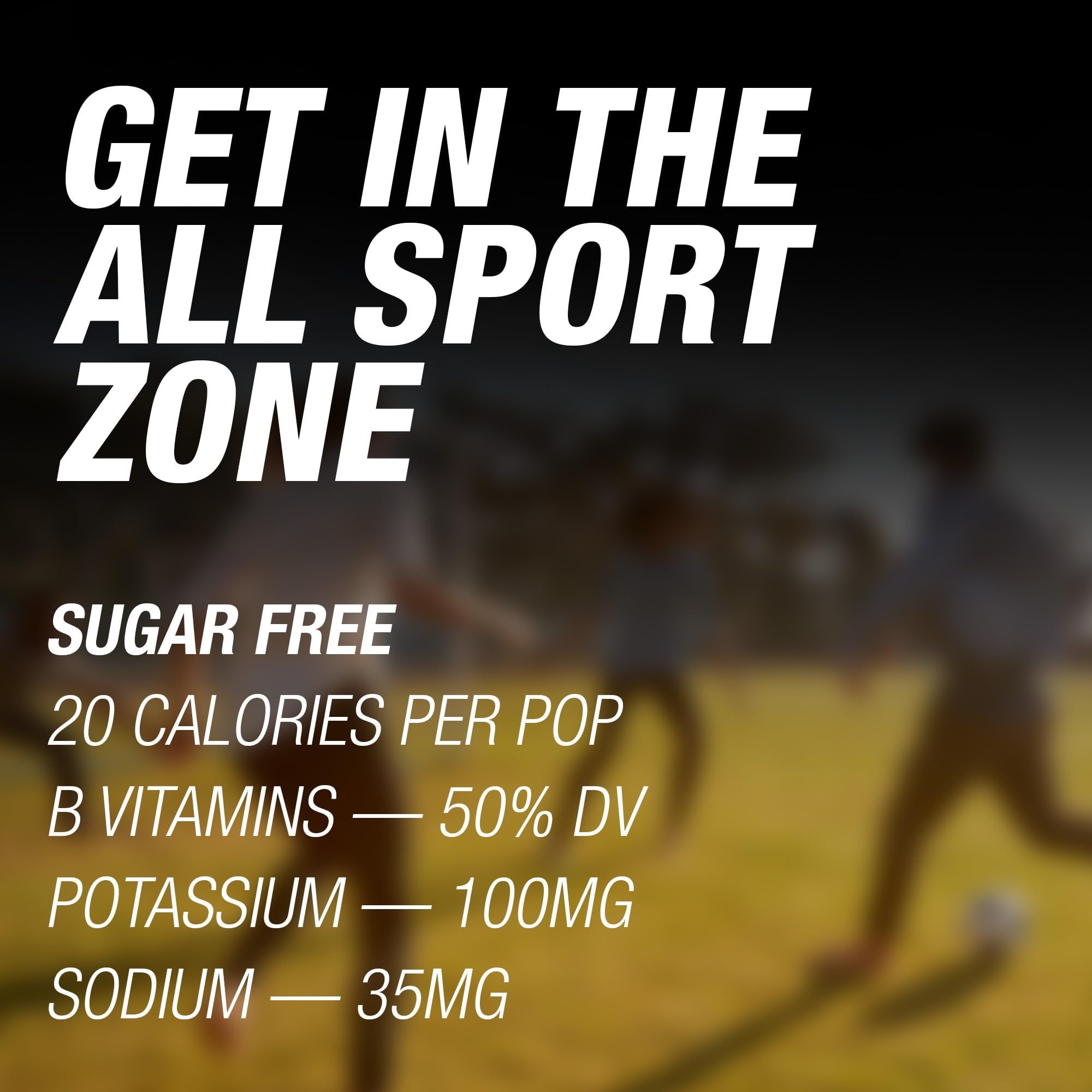 All Sport Freezer Pops, Giant Sized 3oz, 144 CT, Refreshing Ice Pops with Electrolytes