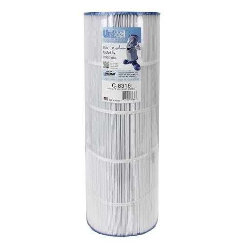 Unicel C-8316 150 Square Foot Media Replacement Pool Filter Cartridge with 215 Pleats, Compatible with Hayward Pool Products