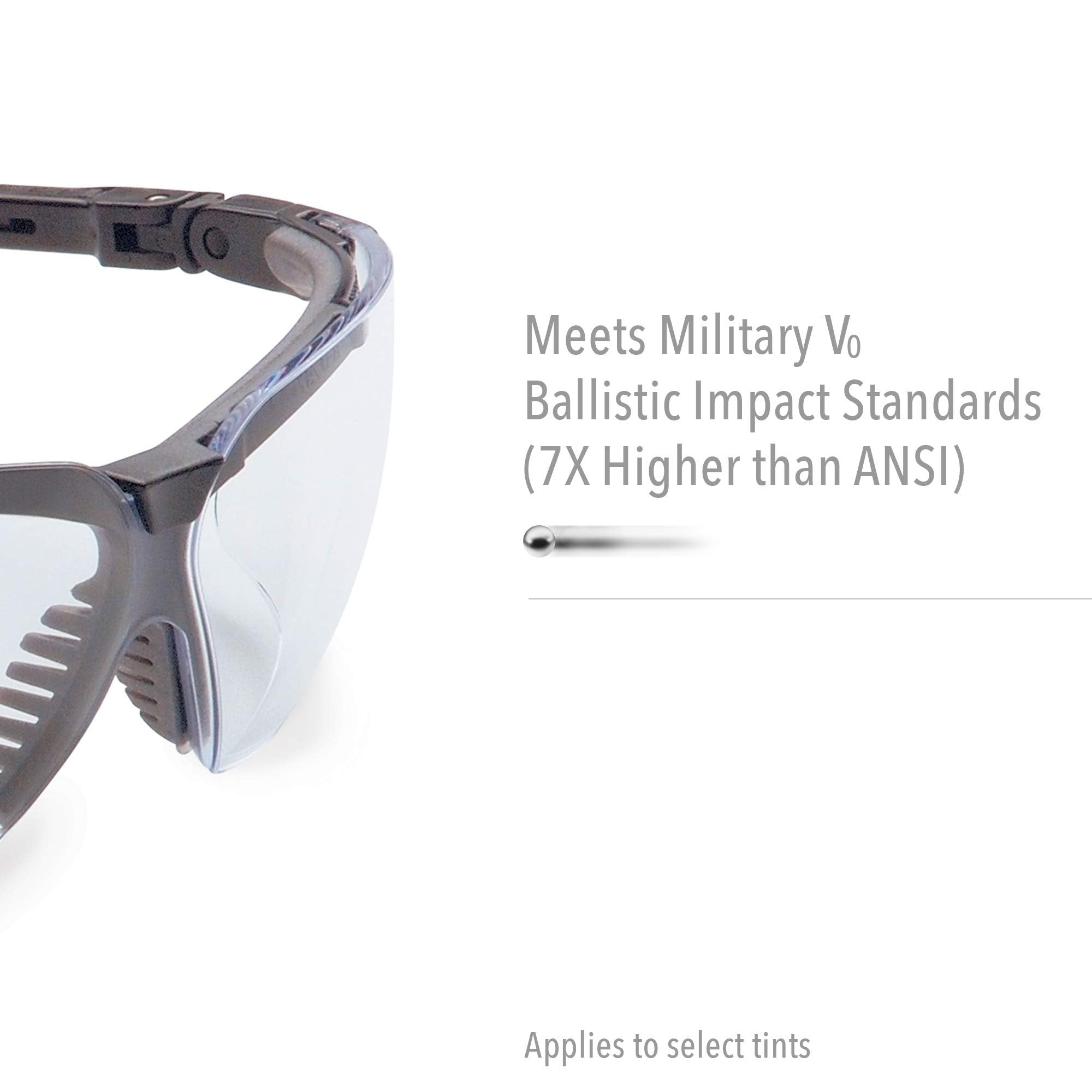 UVEX by Honeywell S3200HSGenesis Safety Glasses with Uvextreme Anti-Fog Coating, Black Frame