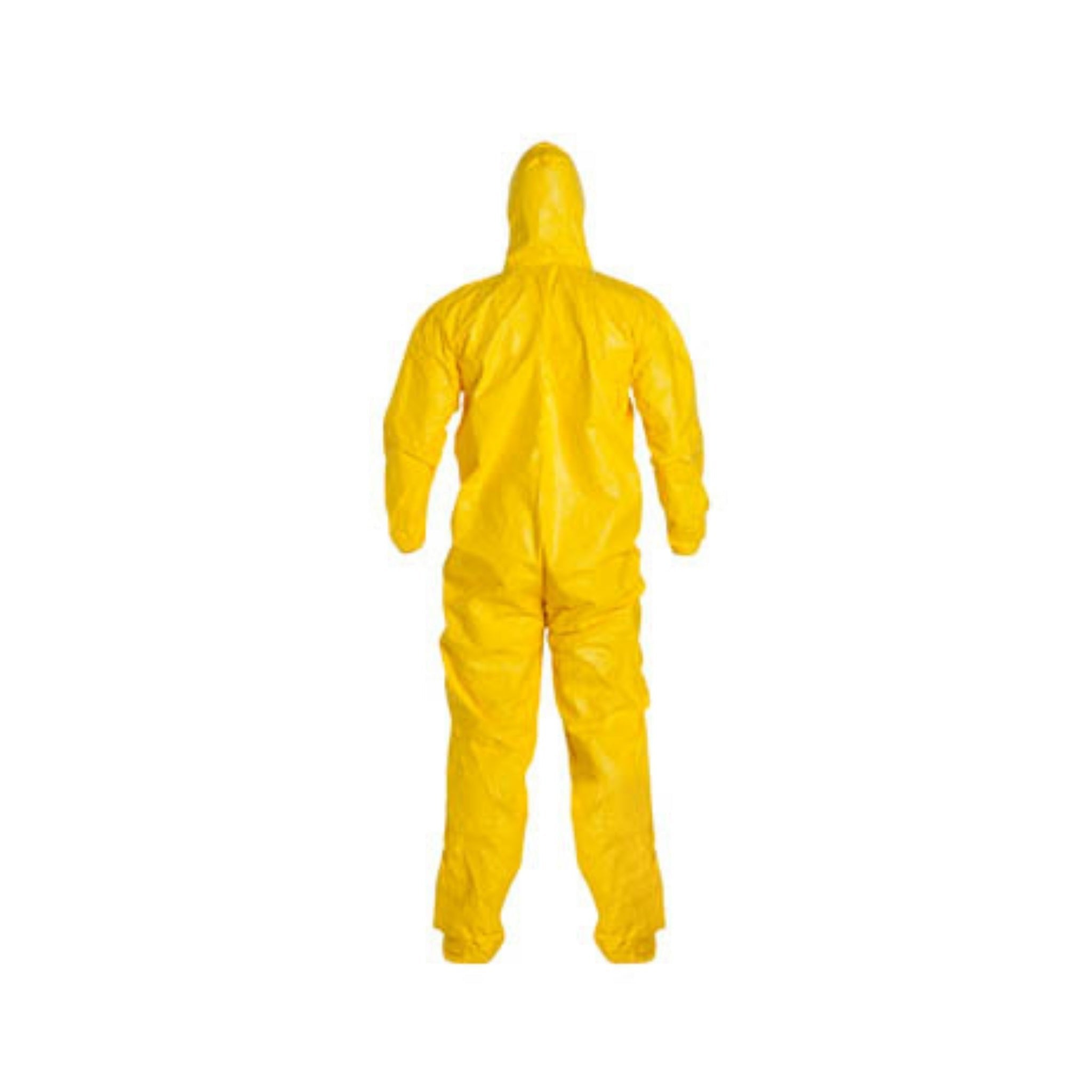 Dupont QC127 Tychem® 2000 Coverall, Single Suit, Attached Hood, Elastic Wrists and Ankles, Zipper Front, Storm Flap