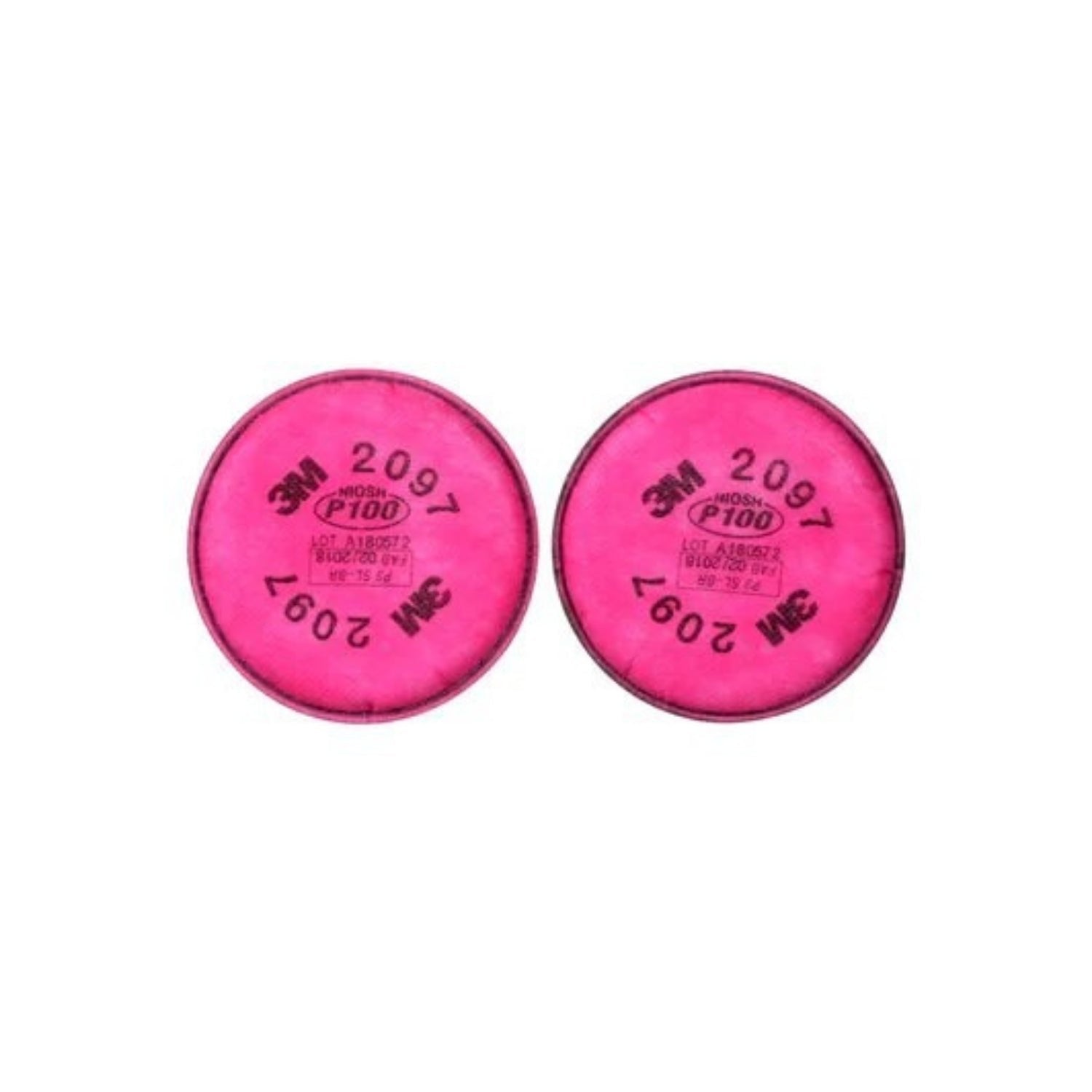 3M™ Particulate Filter 2097/07184(AAD), P100, with Nuisance Level Organic Vapor Relief 100 - Magenta