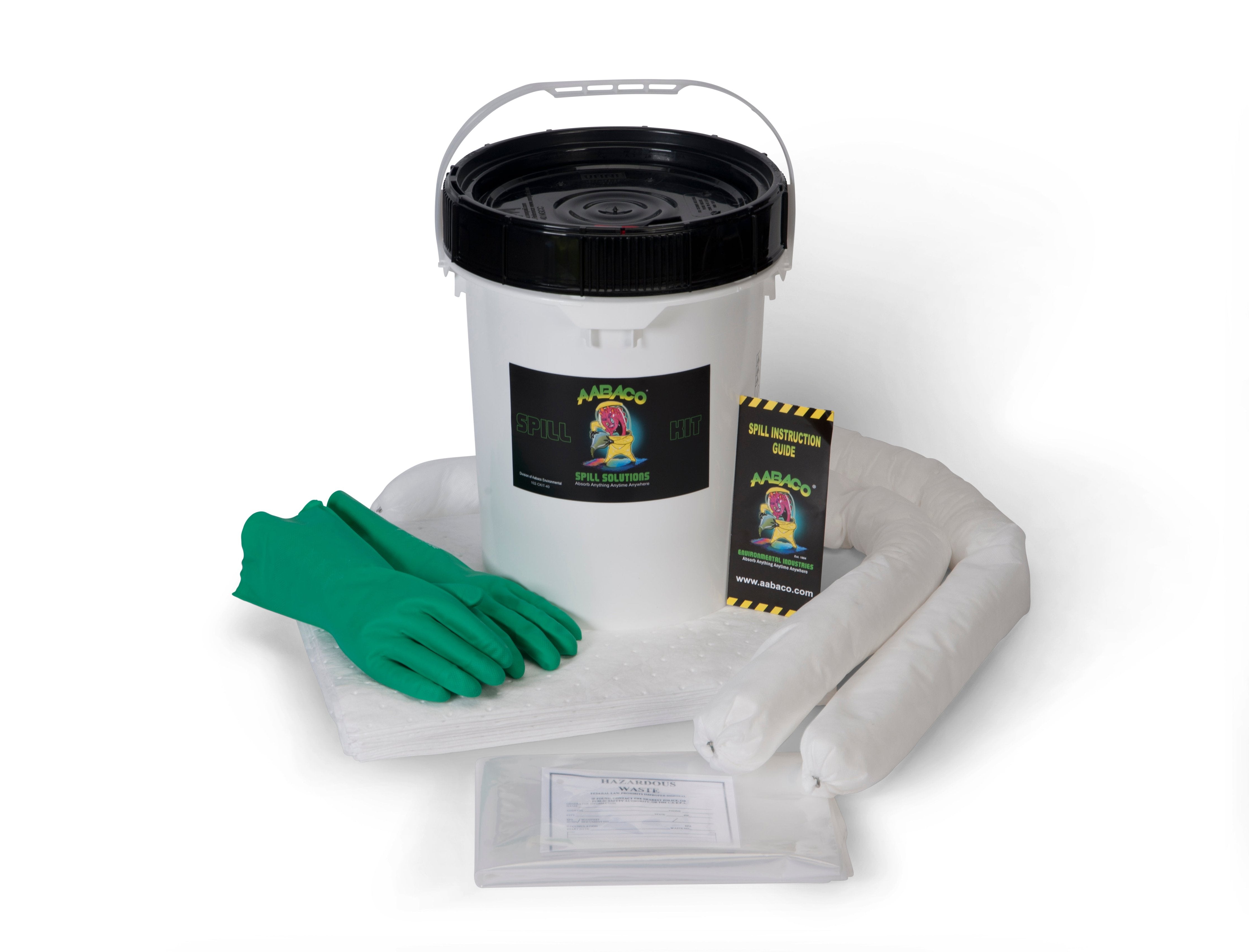 AABACO OIL ONLY SPILL KIT IN BUCKET – 5 GALLONS