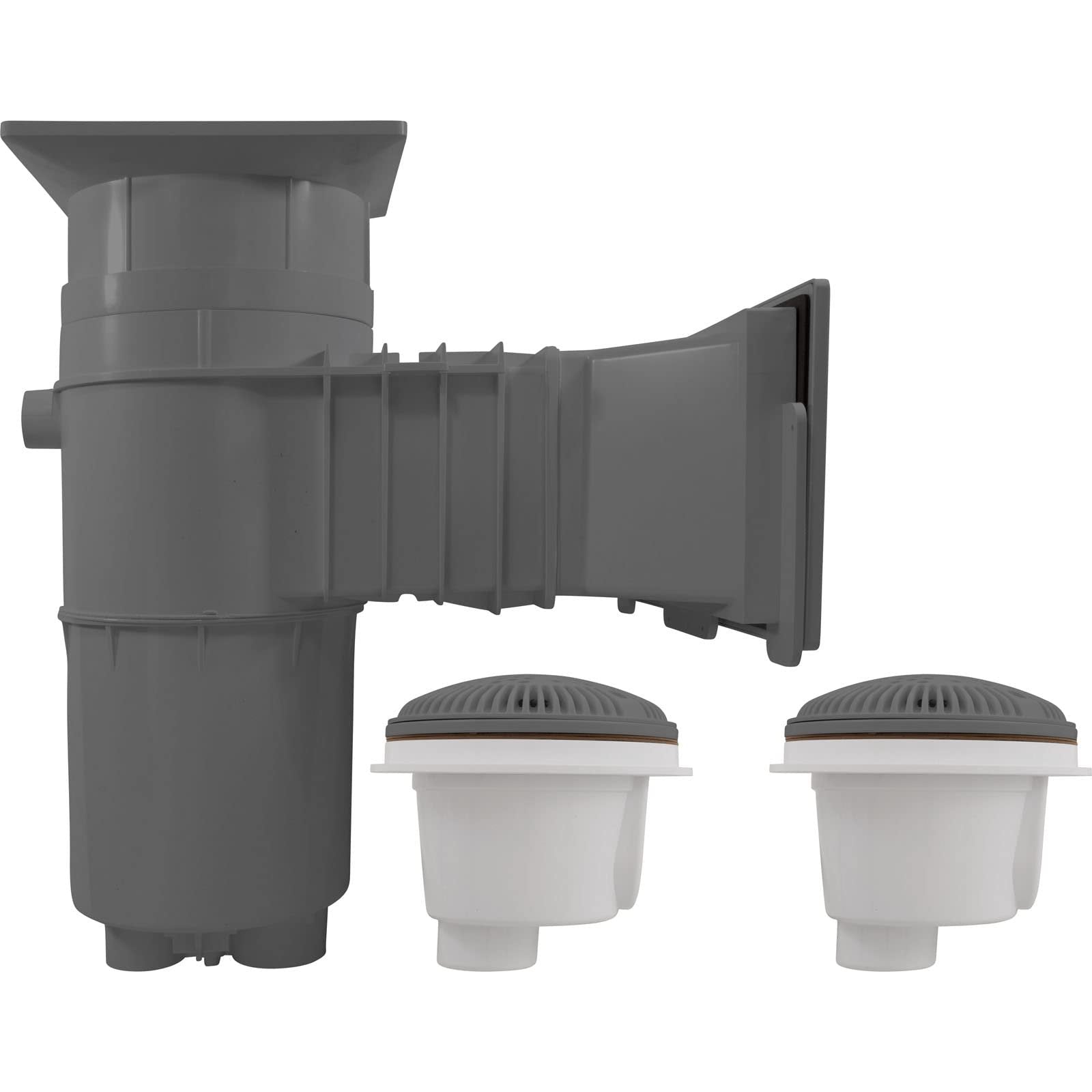 Hayward SP10852OMTEDGR 1-1/2-Inch FIP Dark Gray Wide Track Auto-Skim Skimmer with Main Drain and Fitting