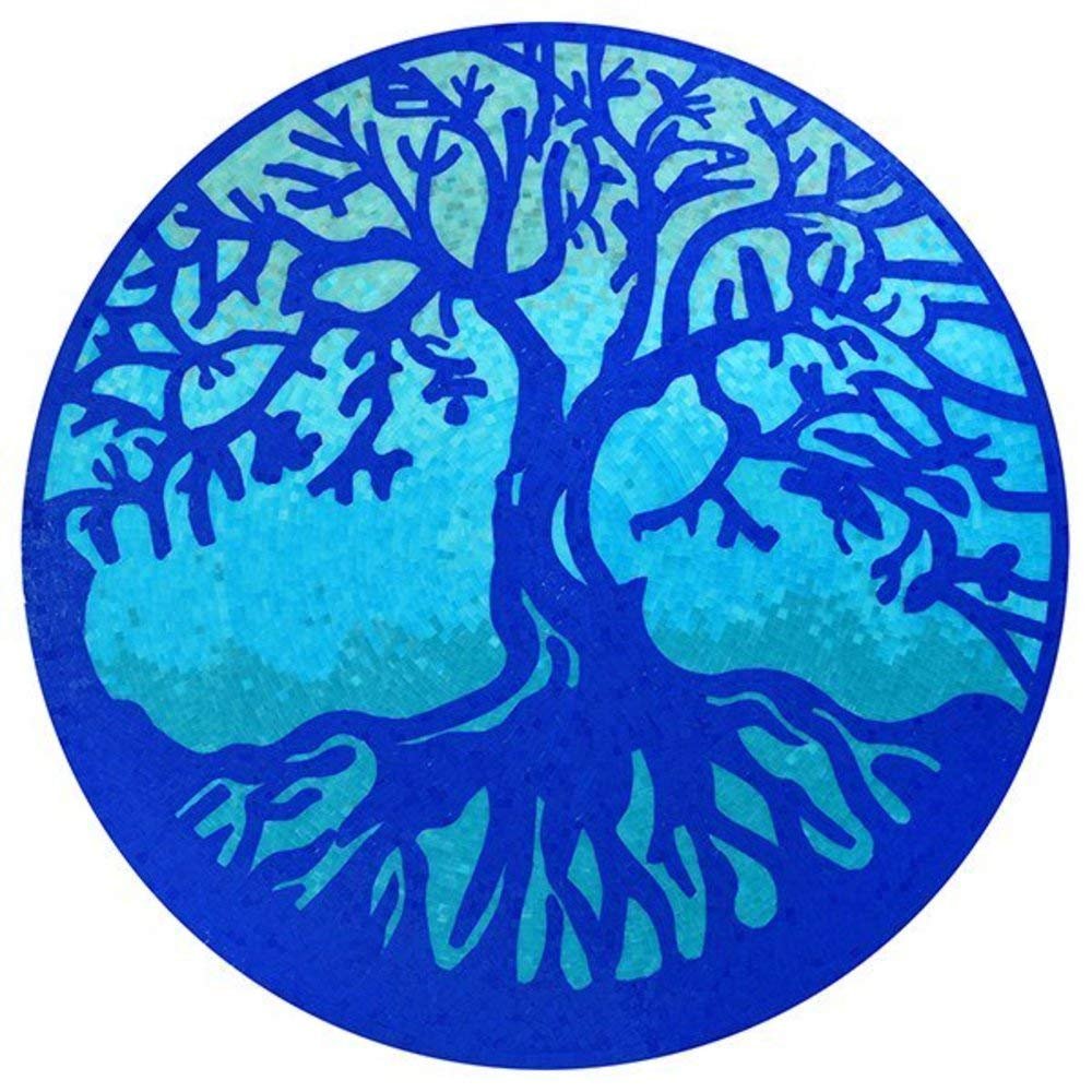Artistry in Mosaics Glass Tree of Life Swimming Pool Mosaic (48" x 48")