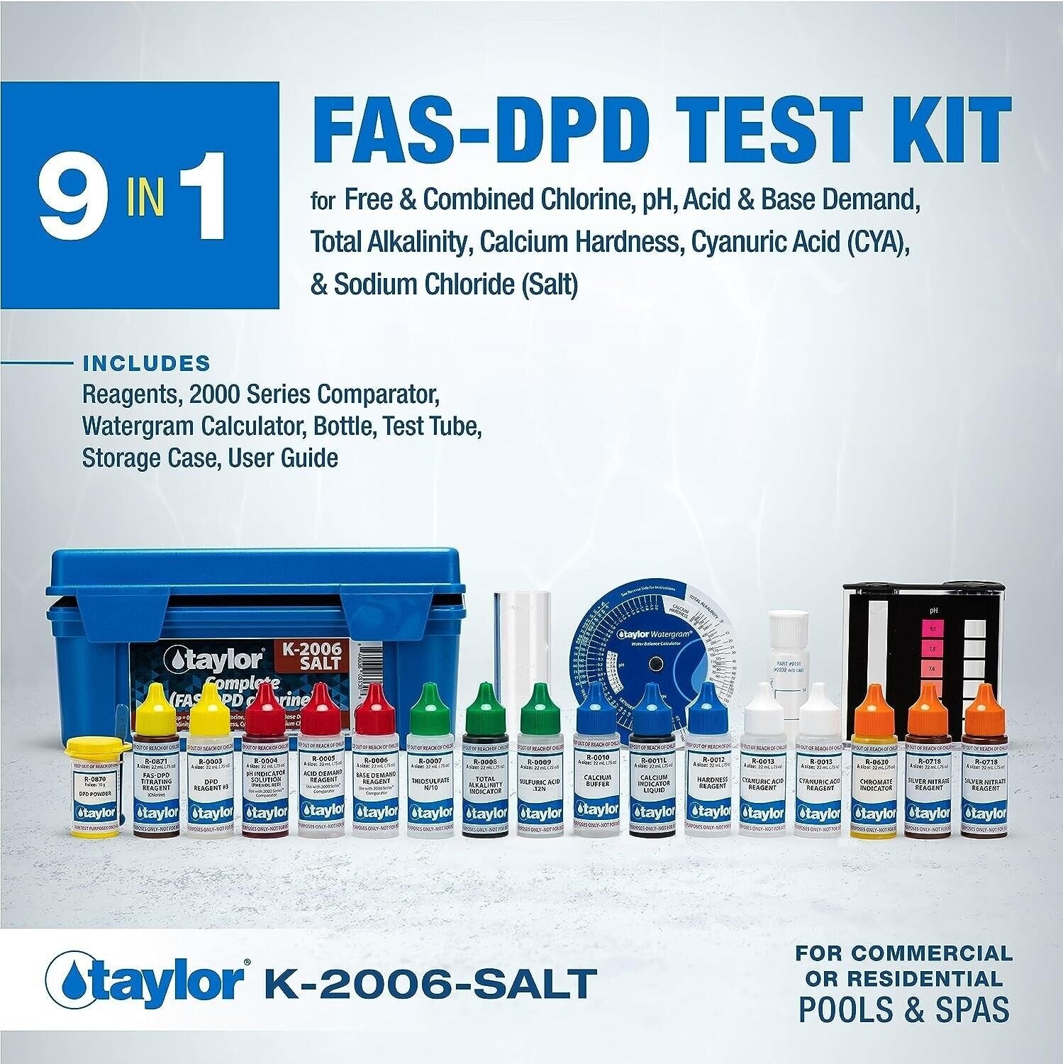 TAYLOR 2000 SERIES COMPL TEST KIT W/ BOOKLET & CS