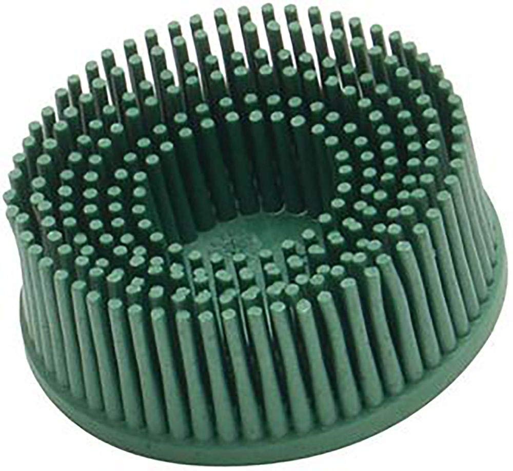 3M 07524 Roloc 2" x 5/8 Tapered Coarse Bristle Disc (Pack of 10) , Green