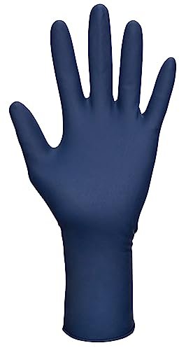 Thickster Powder-Free Exam Grade Latex Disposable Gloves. Blue, 14 mil Thickness, 12" Length. Single Use. Pack of 50.