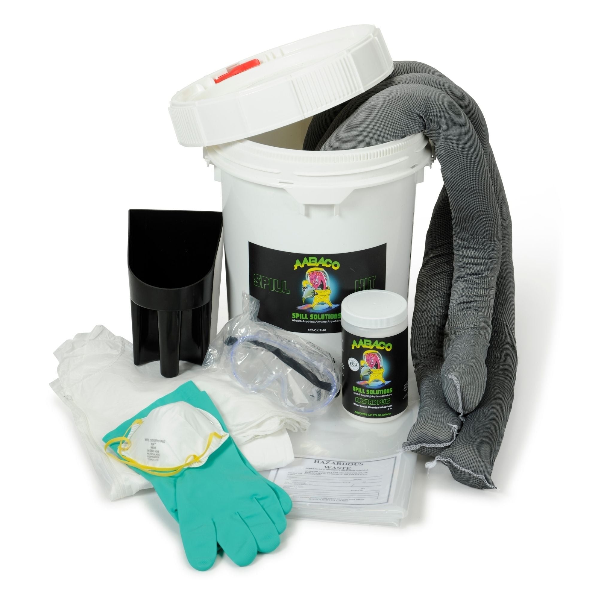 AABACO CHEMICAL ONLY SPILL KIT IN BUCKET – 40 GALLONS W/ PPE