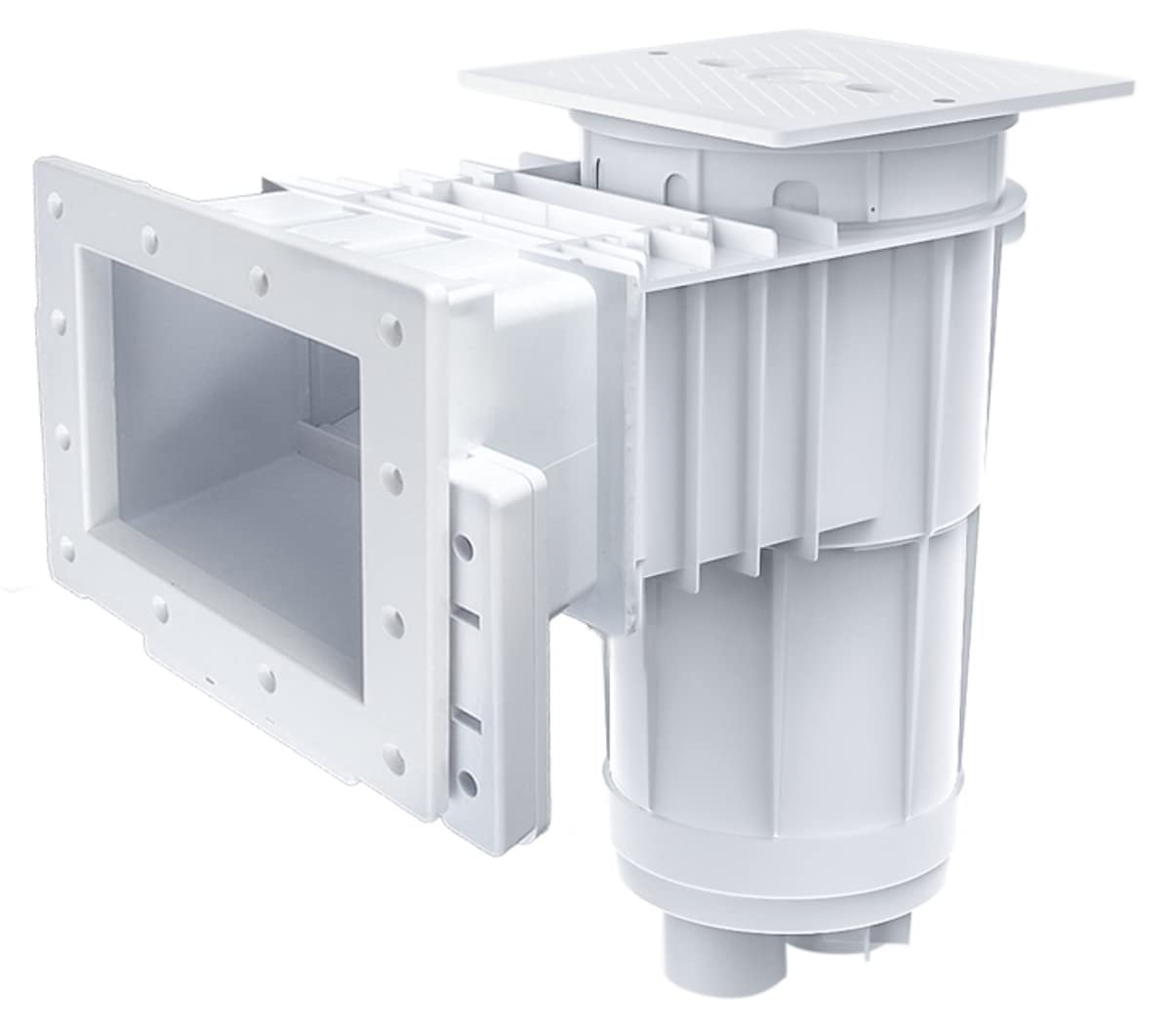 Custom Molded Products CMP 25160-010-200 2" S White Ig Vinyl Liner Skimmer W/Square Lid CMP25160010200
