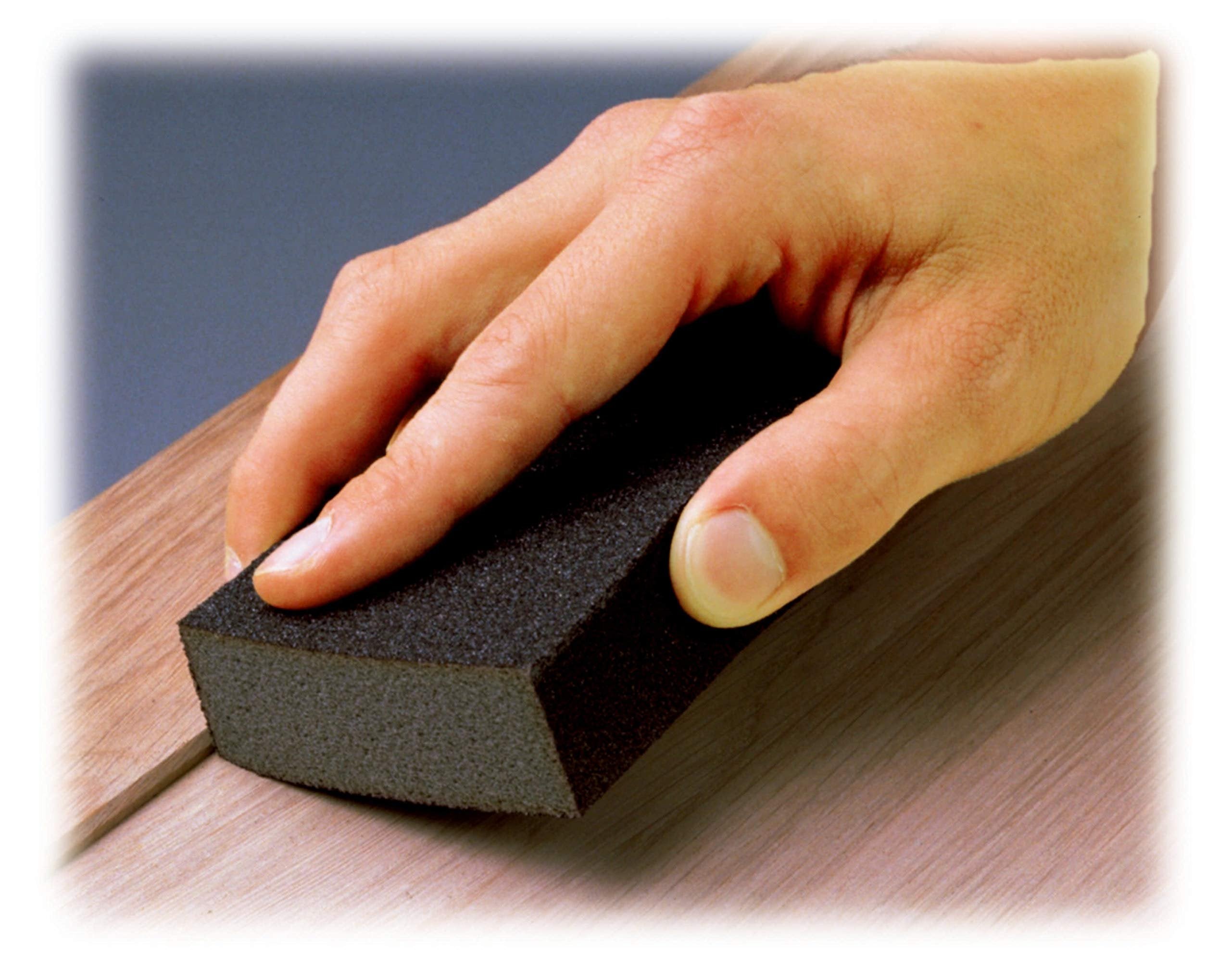 3M Sanding Sponge Block, 12-Pack, Medium Grits, 3-3/4 in x 2-5/8 in, Designed For Sanding Wood, Paint, Metal, Plastic or Drywall, Features 3M Abrasive, Made with Durable Flexible Foam (CP002-12P)