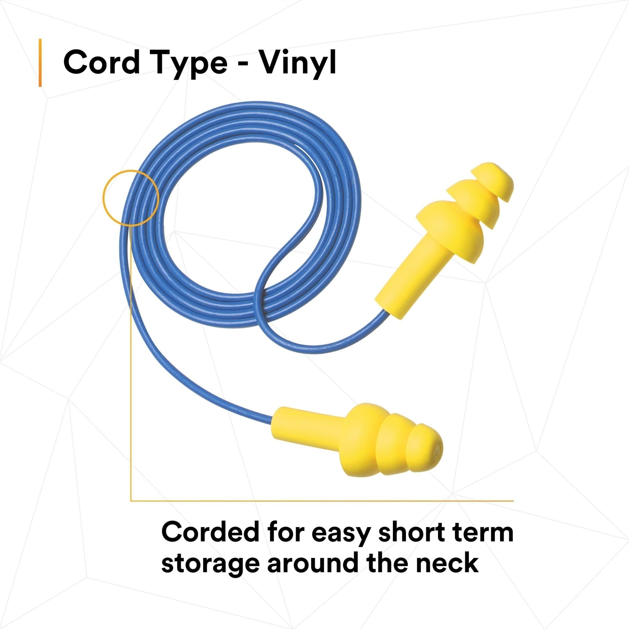 3M™ E-A-R™ UltraFit™ Earplugs 340-4004, Corded, Poly Bag