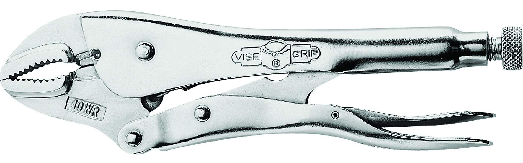 IRWIN VISE-GRIP Original Locking Pliers with Wire Cutter, Curved Jaw, 10-Inch (502L3), silver