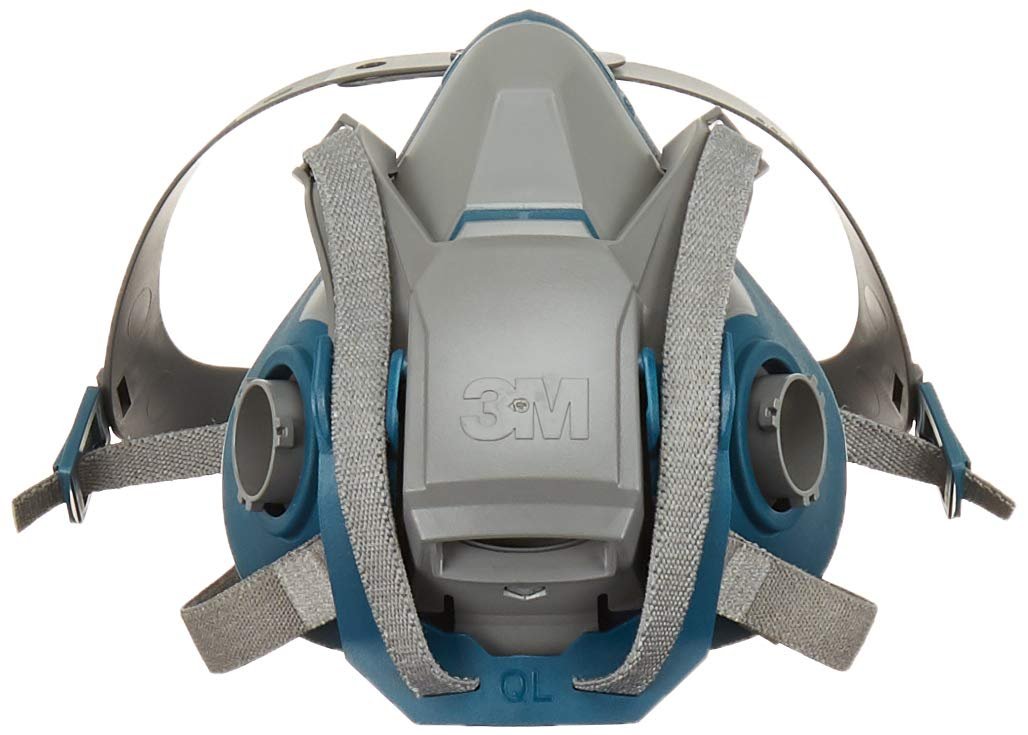 3M Rugged Comfort Quick Latch Half Facepiece Reusable Respirator 6502QL, Gases, Vapors, Dust, Medium - Pack of 10