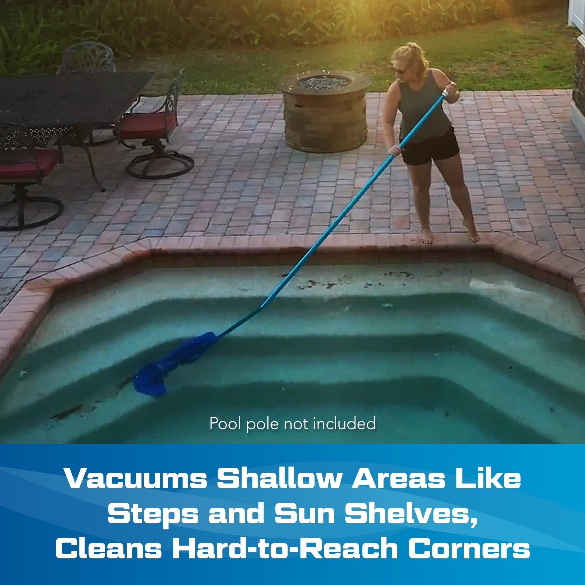 POOL BLASTER Max Cordless Pool Vacuum for Deep Cleaning & Strong Suction, Handheld Rechargeable Swimming Pool Cleaner for Inground and Above Ground Pools, Hoseless Pool Vac by Water Tech