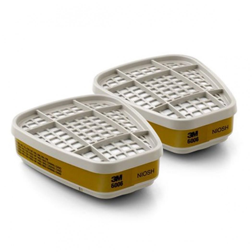 3M 6006 Respirator Cartridge for Certain Organic Vapors and Other Gases, 2/Pack
