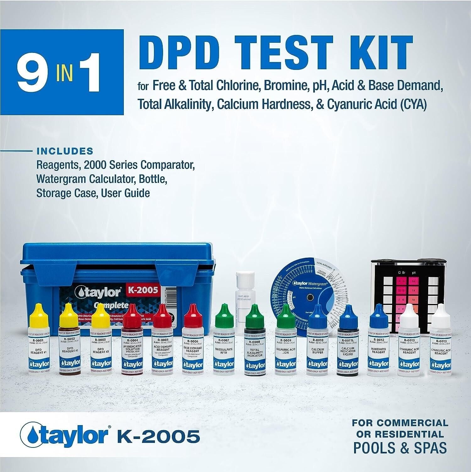 TAYLOR COMPLETE HIGH DPD PROFESSIONAL TEST KIT K-2005-6