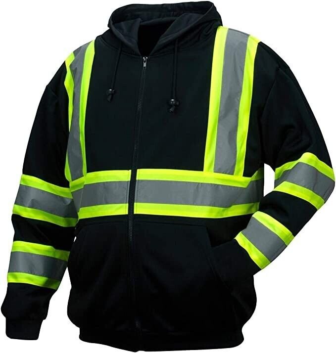 Pyramex Enhanced Visibility Class 1 Black Zip Sweatshirt - RSZH3411