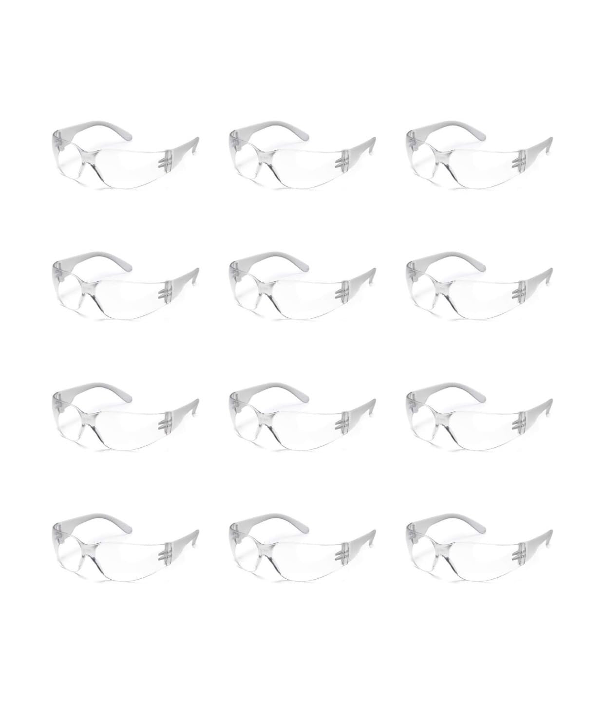 Crews Checklite Scratch-Resistant Safety Glasses, Clear Lens