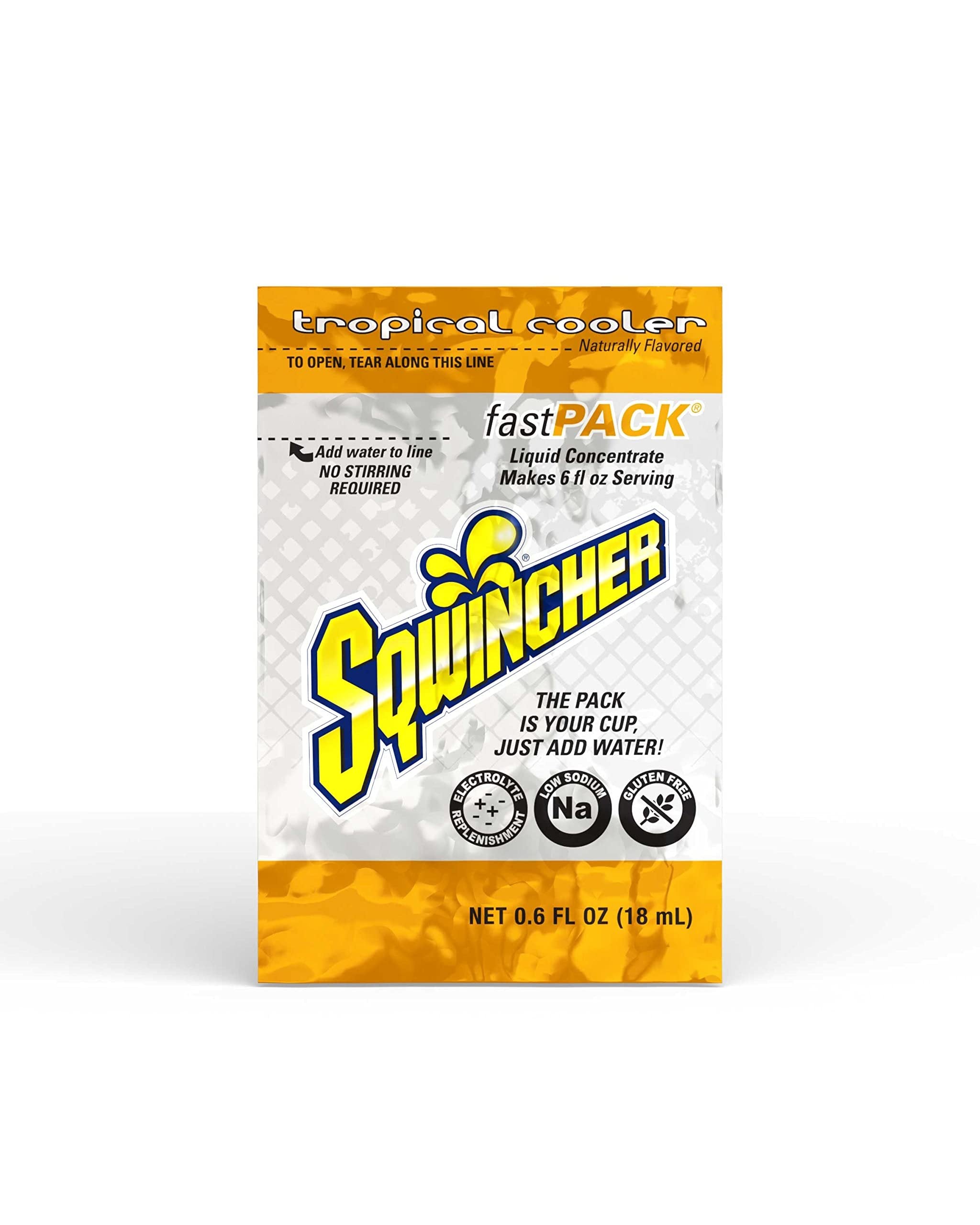 Sqwincher Fast Pack Liquid Concentrate Electrolyte Replacement Beverage Mix