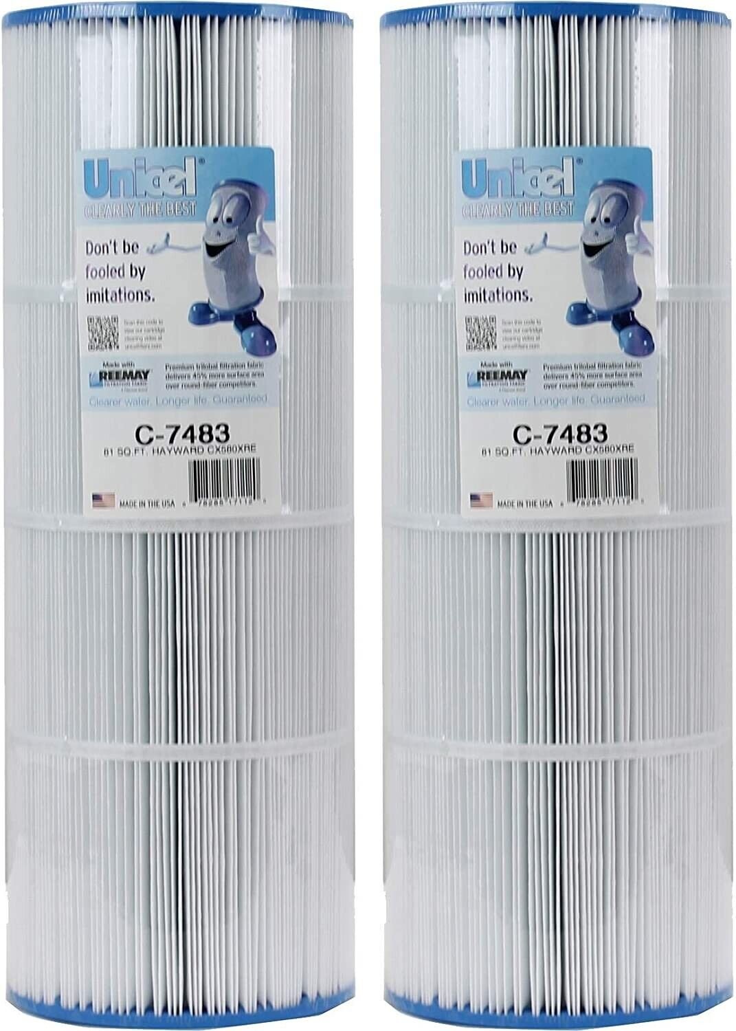 Unicel C-7483 Spa Replacement Filter Cartridges 81 Sq Ft Hayward Swim Clear 2PK