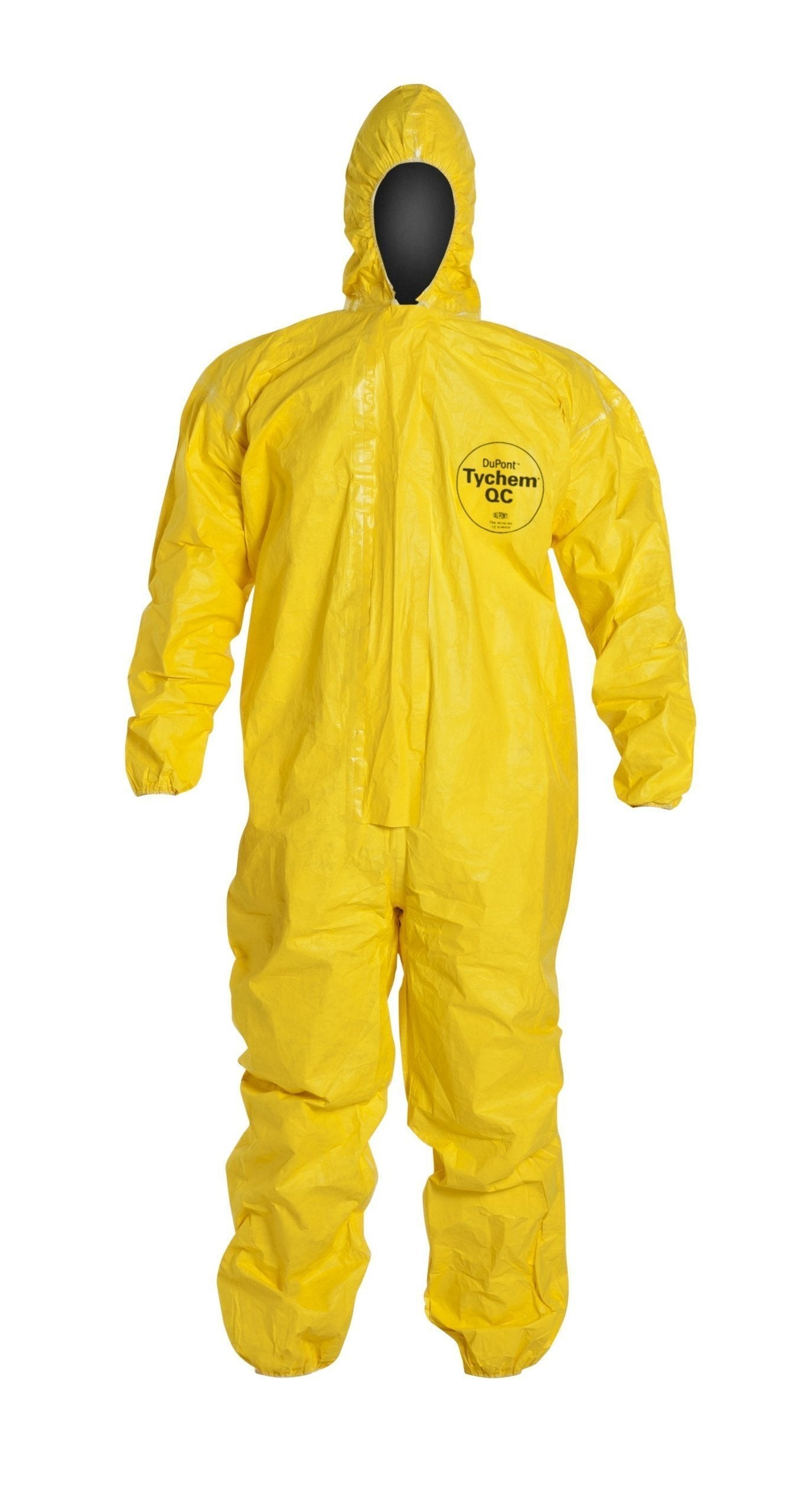 Tychem QC Chemical Protection Coveralls With Hood By Dupont, Sizes Medium To 4XL