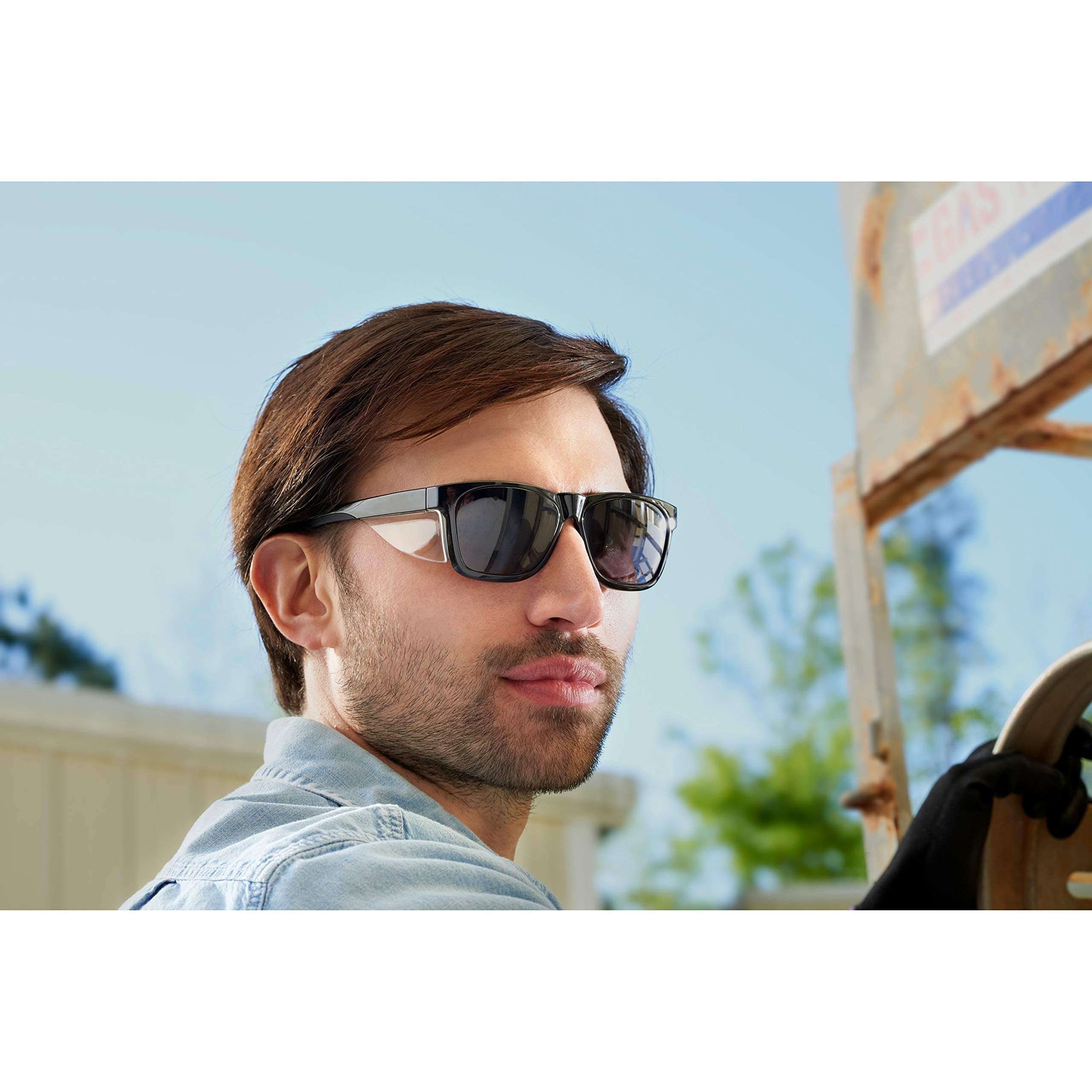 KleenGuard™ V30 Maverick Eye Protection (49311), with KleenVision™ Anti-Fog Coating, Smoke Lenses, Black Frame (Qty 1)