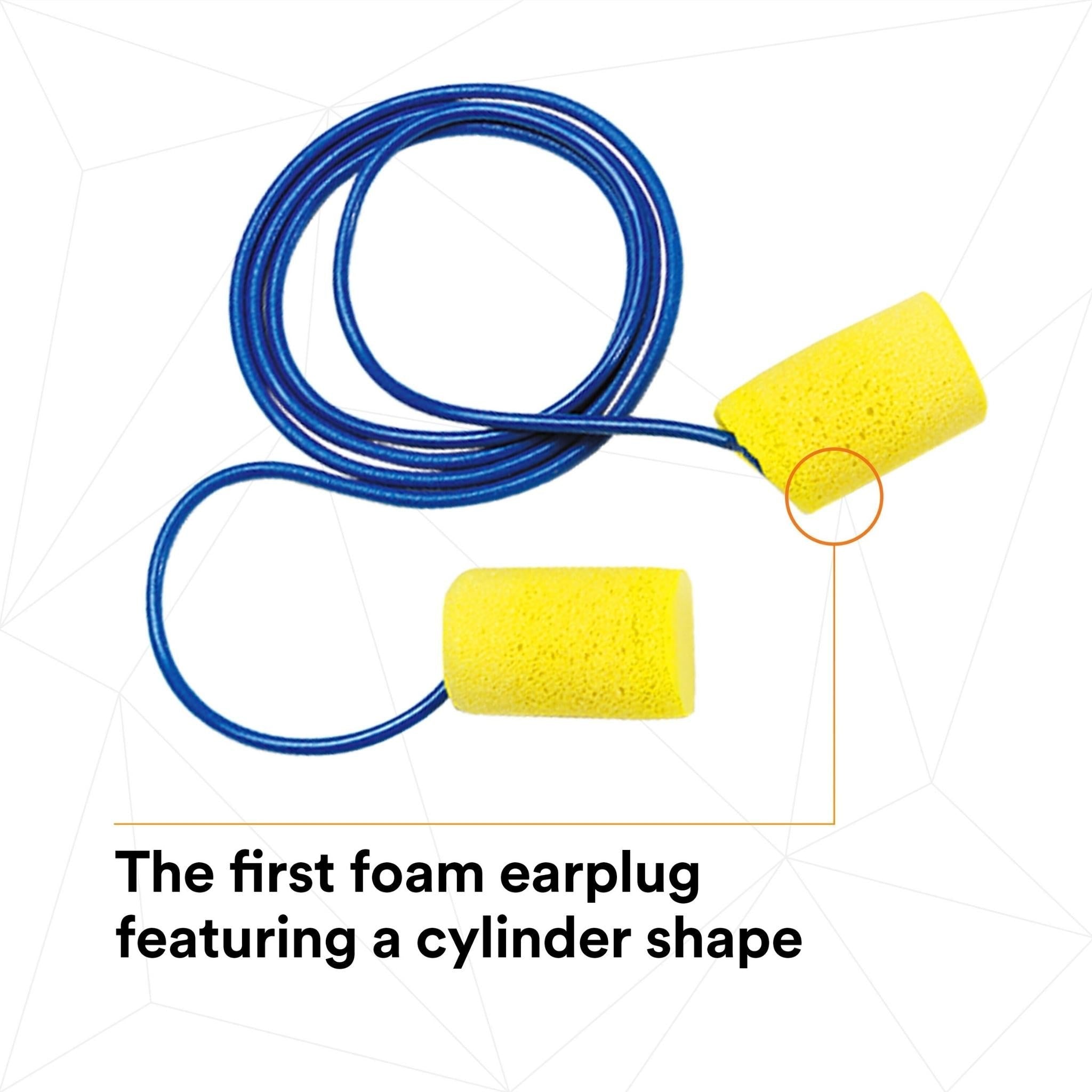 3M™ E-A-R™ Classic™ Earplugs 311-1101, Corded, Poly Bag