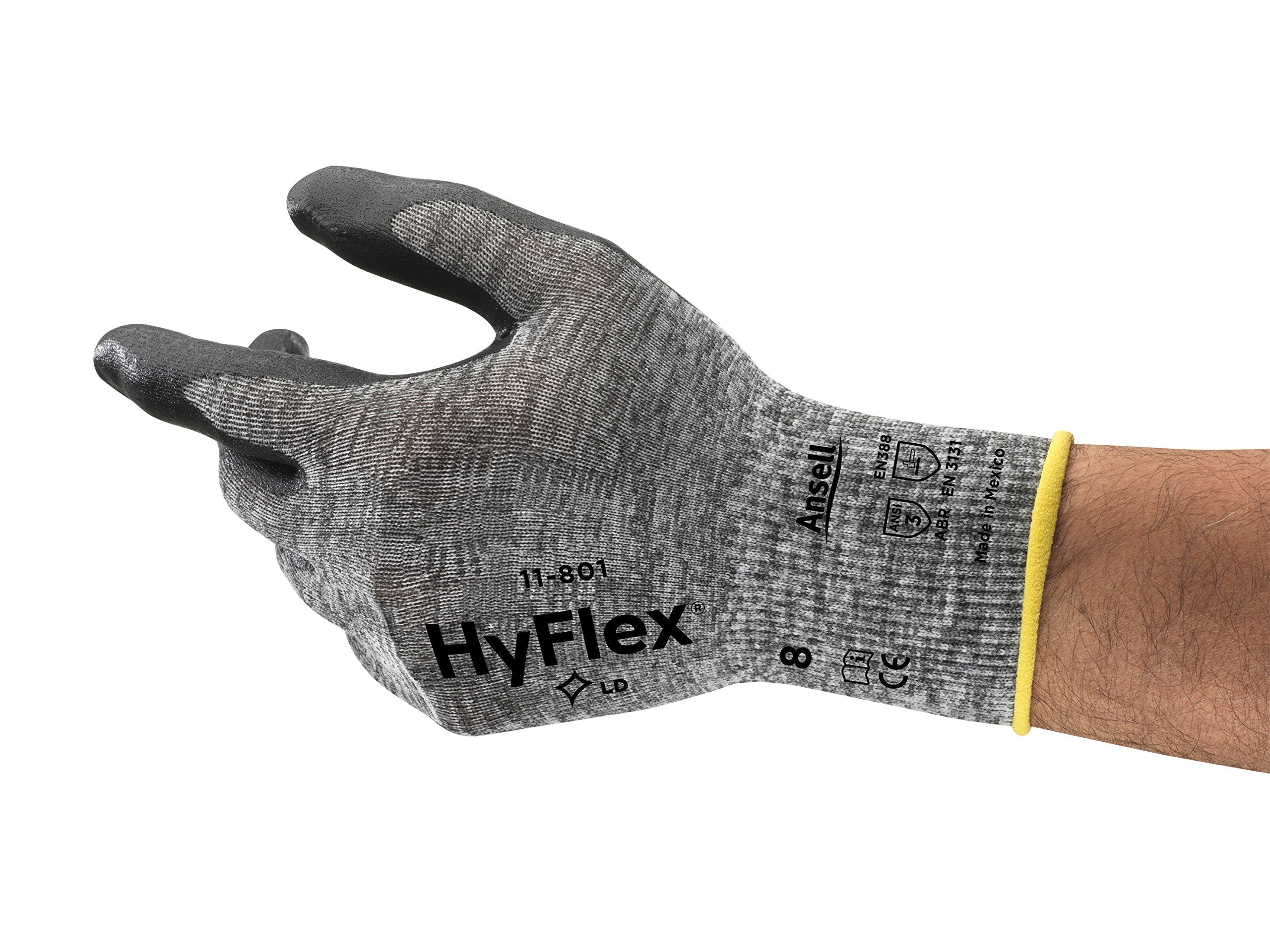 HyFlex 11-801 Multipurpose Gloves - Lightweight, Grip and Comfort, Size Large (pack of 12)