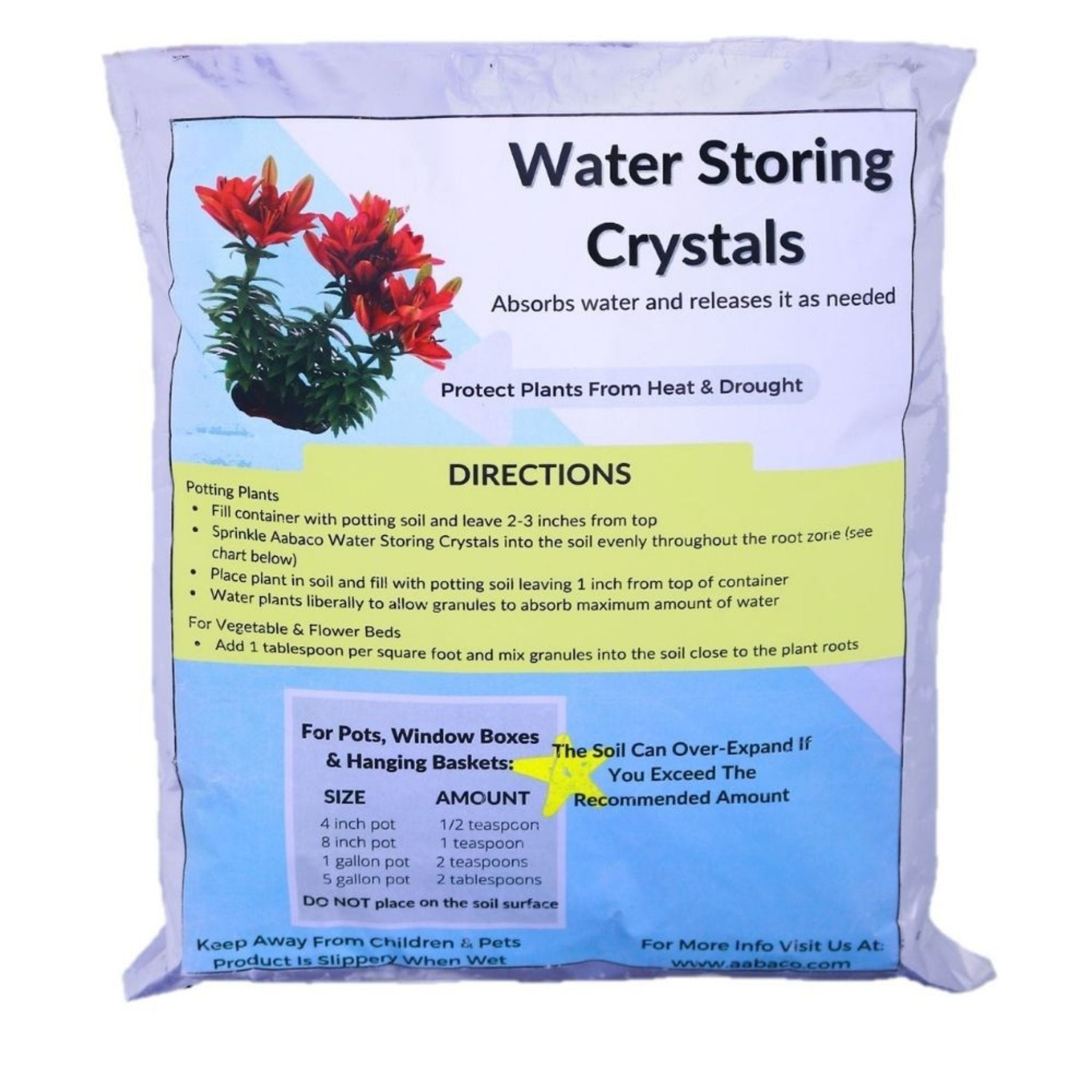 water crystals for pot plants AABACO Water Storing Crystals