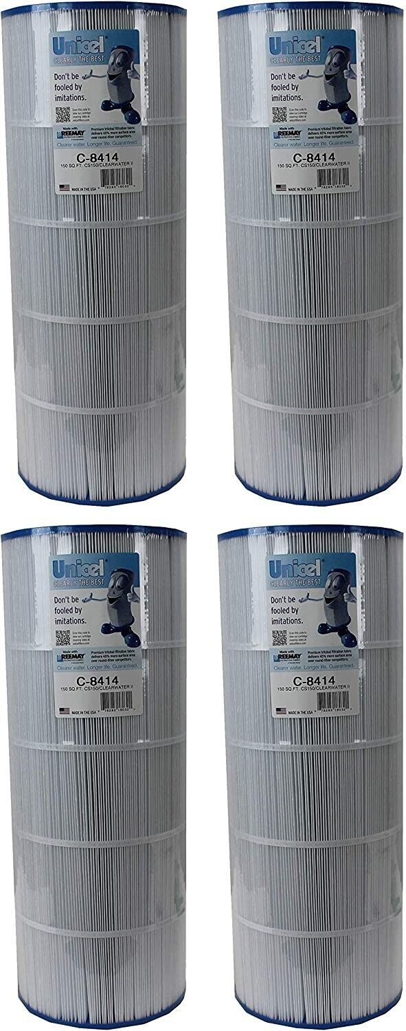 Unicel C-8414 Pool Replacement Cartridge Filters 150 Sq Ft Clearwater II (4Pack)