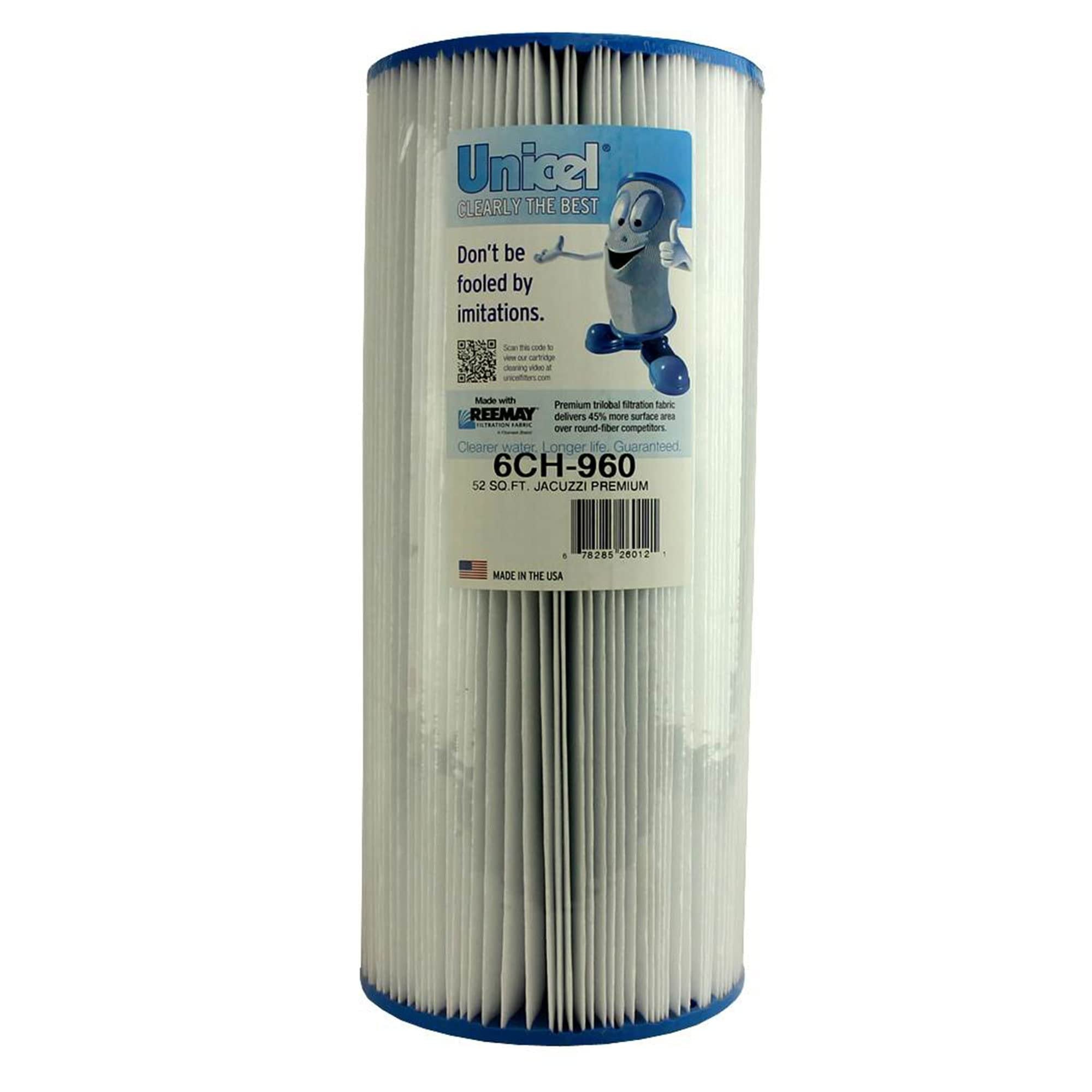 Unicel 6CH-960 52 Square Foot Media Replacement Hot Tub Spa Filter Cartridge with 113 Pleats, 1 Pack