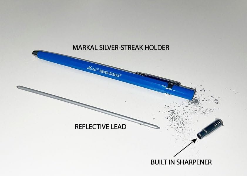 Markal 96006 Silver-Streak Metal Marker (1 Holder, 1 Refill) Round, Silver